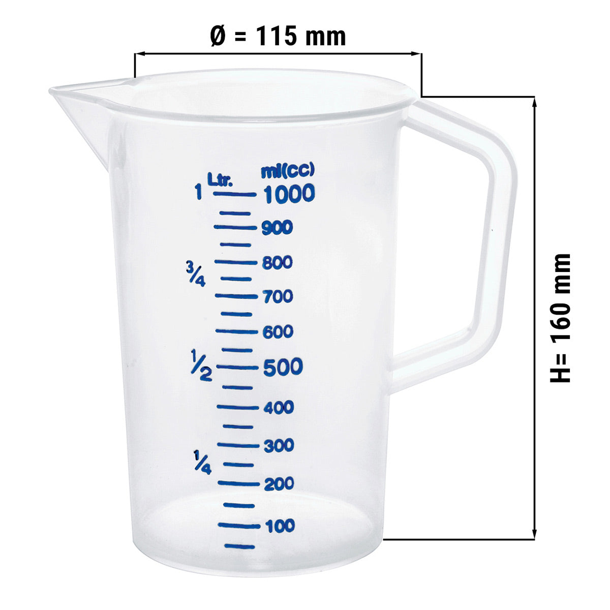 Measuring cup - 1 l - scale of 100 ml