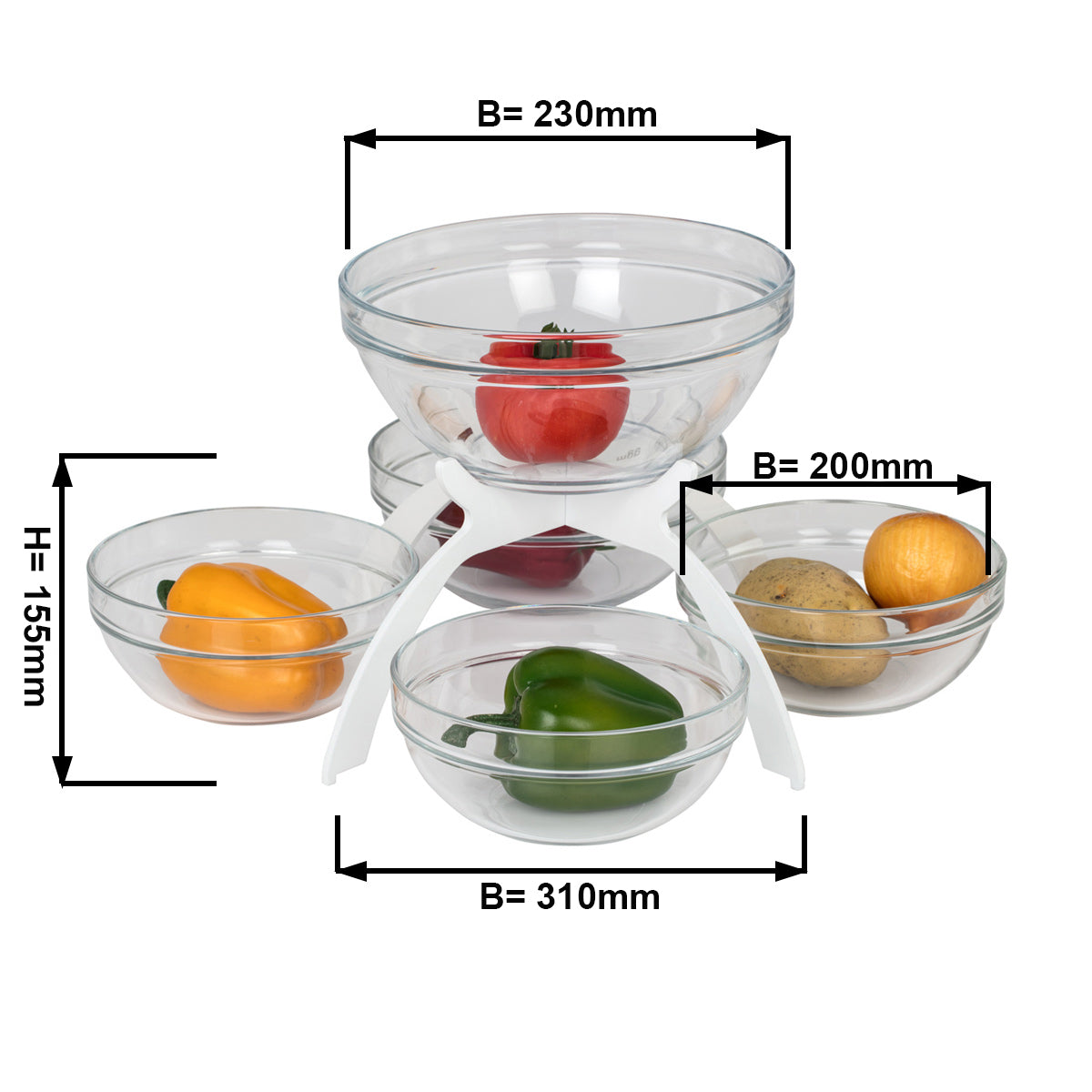 Stand for shelves/buffet - with 5 shelves