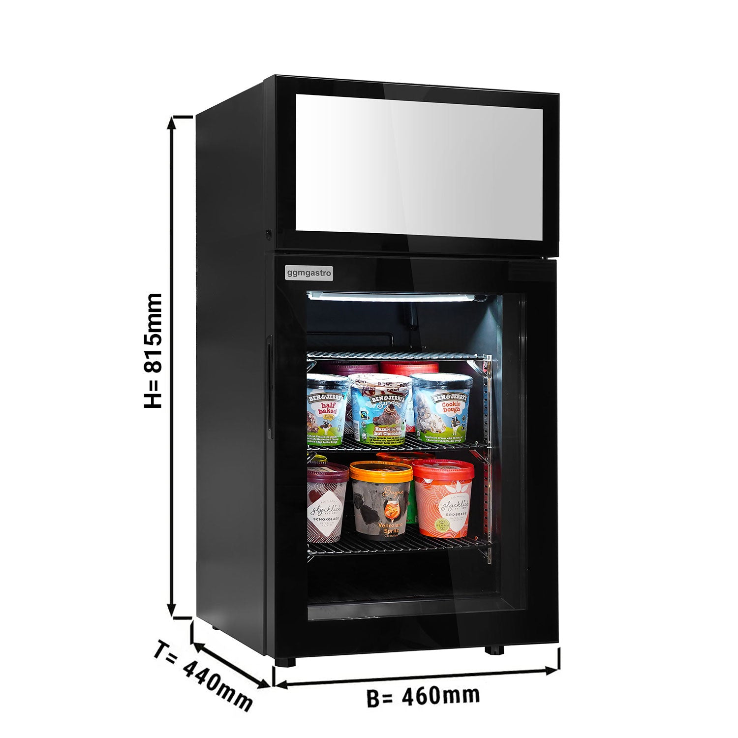 Mini bar - ice freezer 0.46 x 0.44 x 0.81 m - black