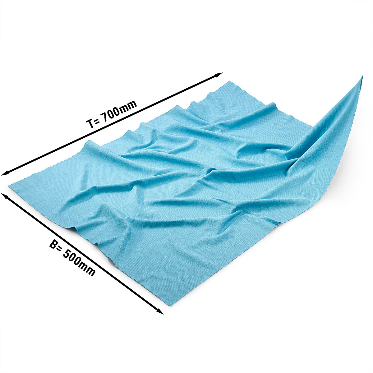 Микрофибърна кърпа за полиране, цвят син, 50х70см, комплект от 10бр.