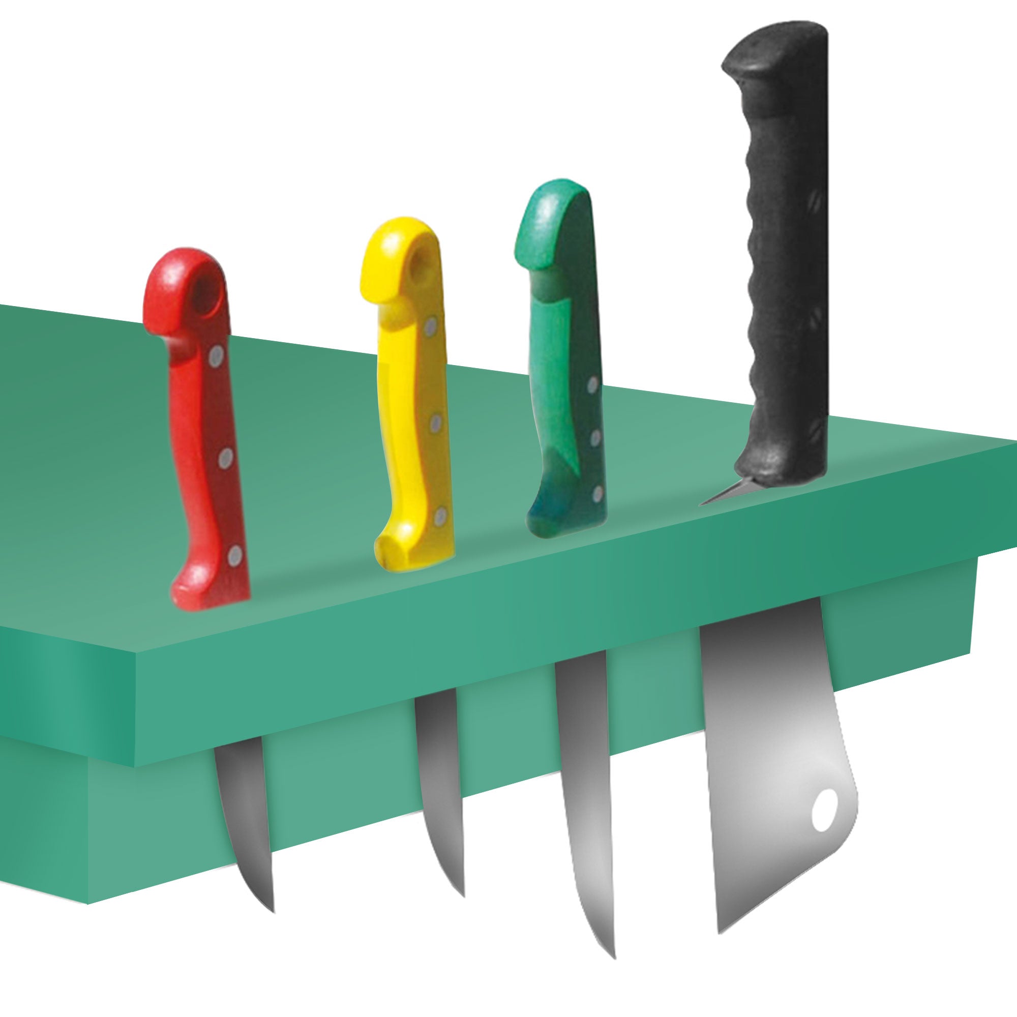 Knife holder for cutting boards - 80 cm - Green