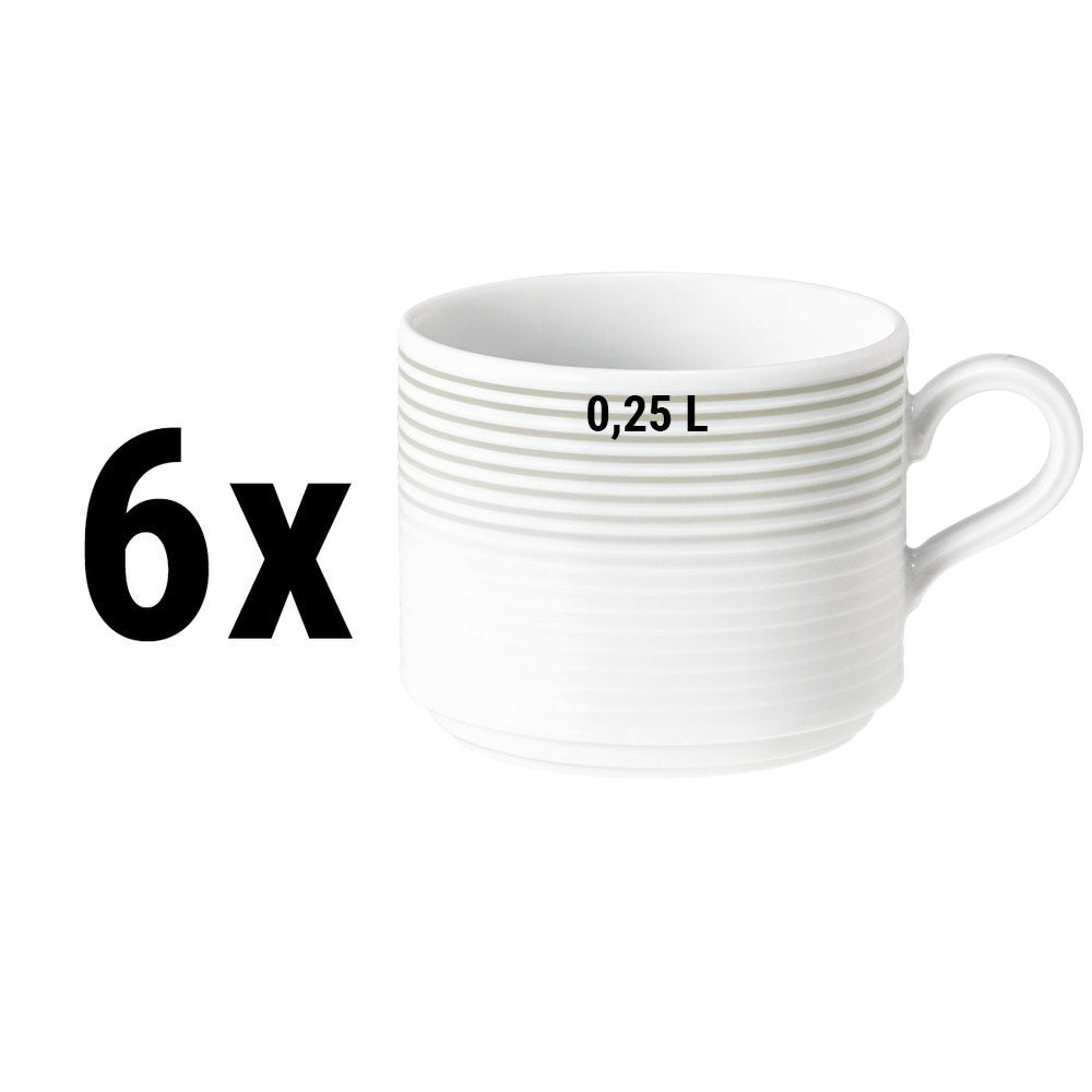 (6 pieces) Seltmann Weiden - coffee cup with milk - 0.25 liters