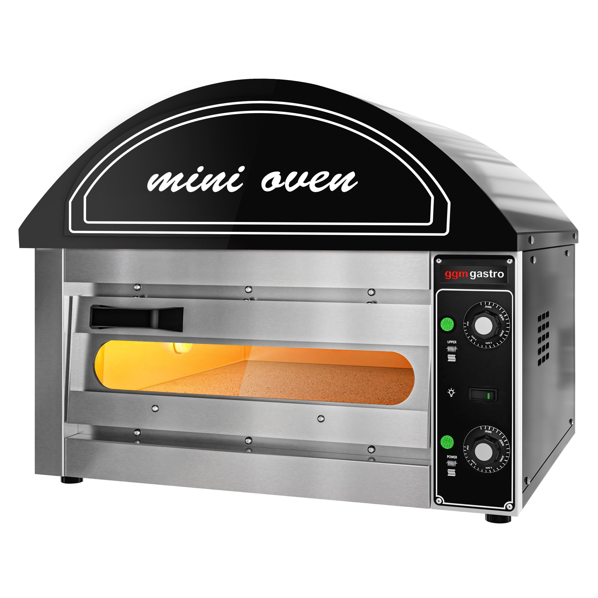 Pizza oven 1x 33.5 cm - black