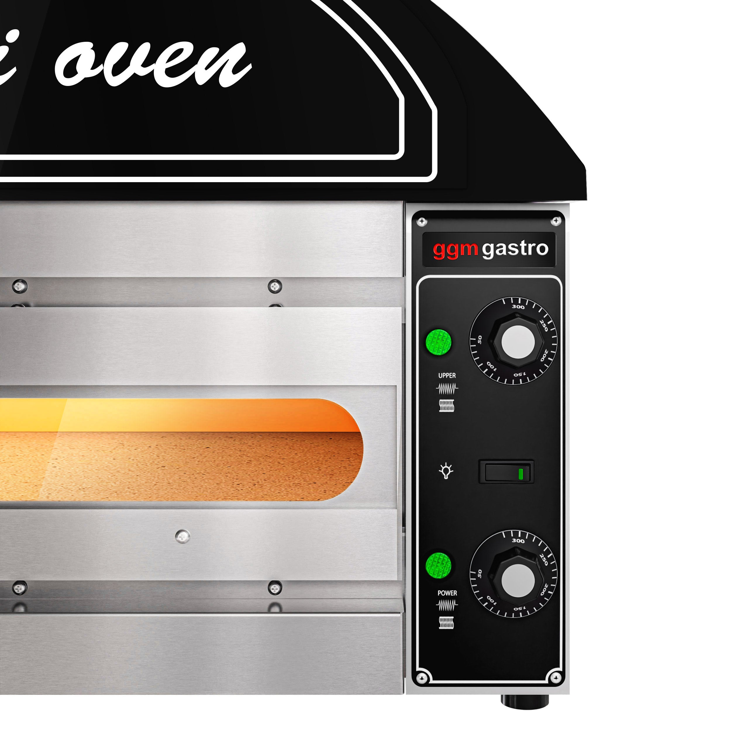 Pizza oven 1x 33.5 cm - black