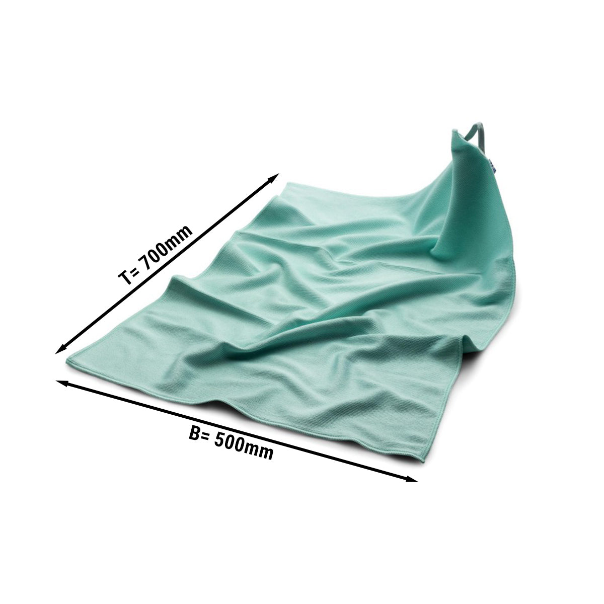 Микрофибърна кърпа за полиране, цвят зелен, 50х70см, комплект от 10бр.