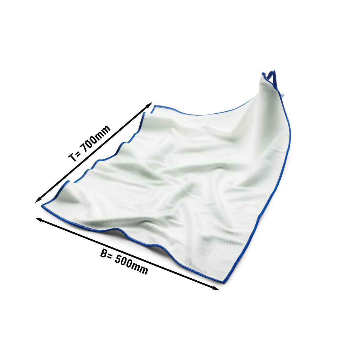 Микрофибърна кърпа за полиране, цвят бял, 50х70см, комплект от 10бр.