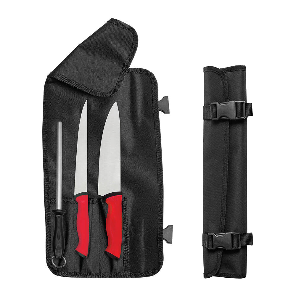 Комплект ножове Duo Chef с навиваща се торбичка - 3 бр