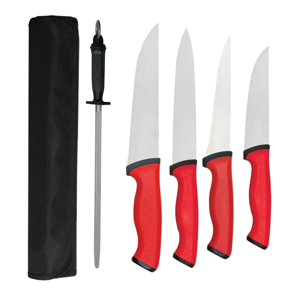 Комплект ножове Duo Professional с навиващ се калъф - 5 бр