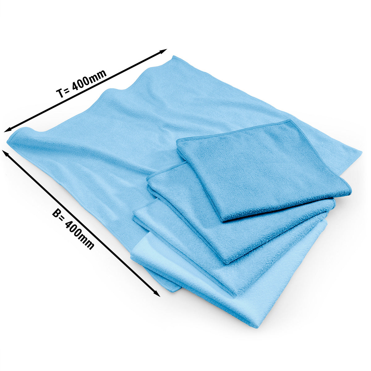 Microfiber cloth blue / 40x40cm / set of 10 pcs.