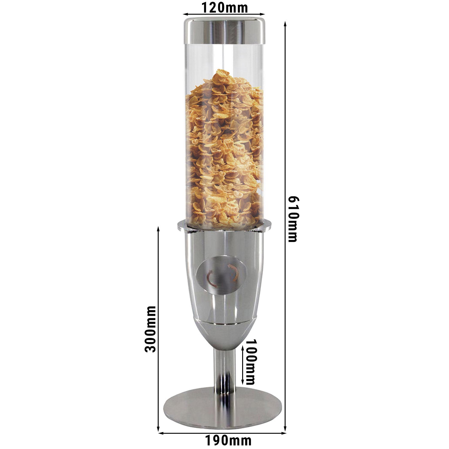 Дозатор за зърнени култури с кръгла основа - Ø 12 см