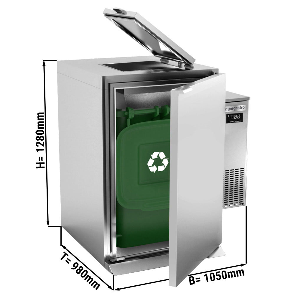 Охладител за течни отпадъци 1x 120 литра / агрегат отдясно