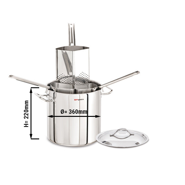 Pasta pot - including 3 colanders - Ø 360 mm