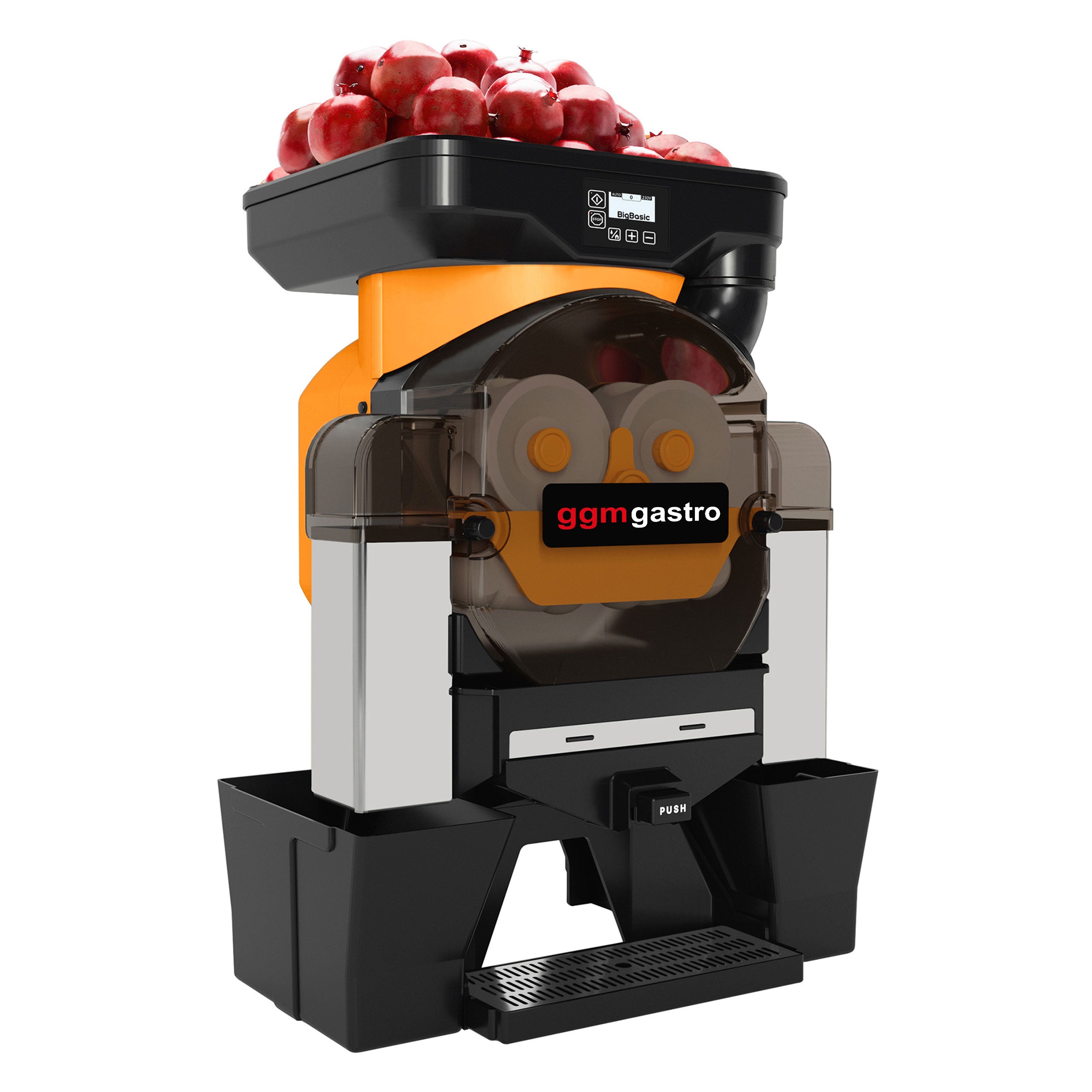 Electric orange juicer - orange - manual feed - incl. Automatic cleaning mode