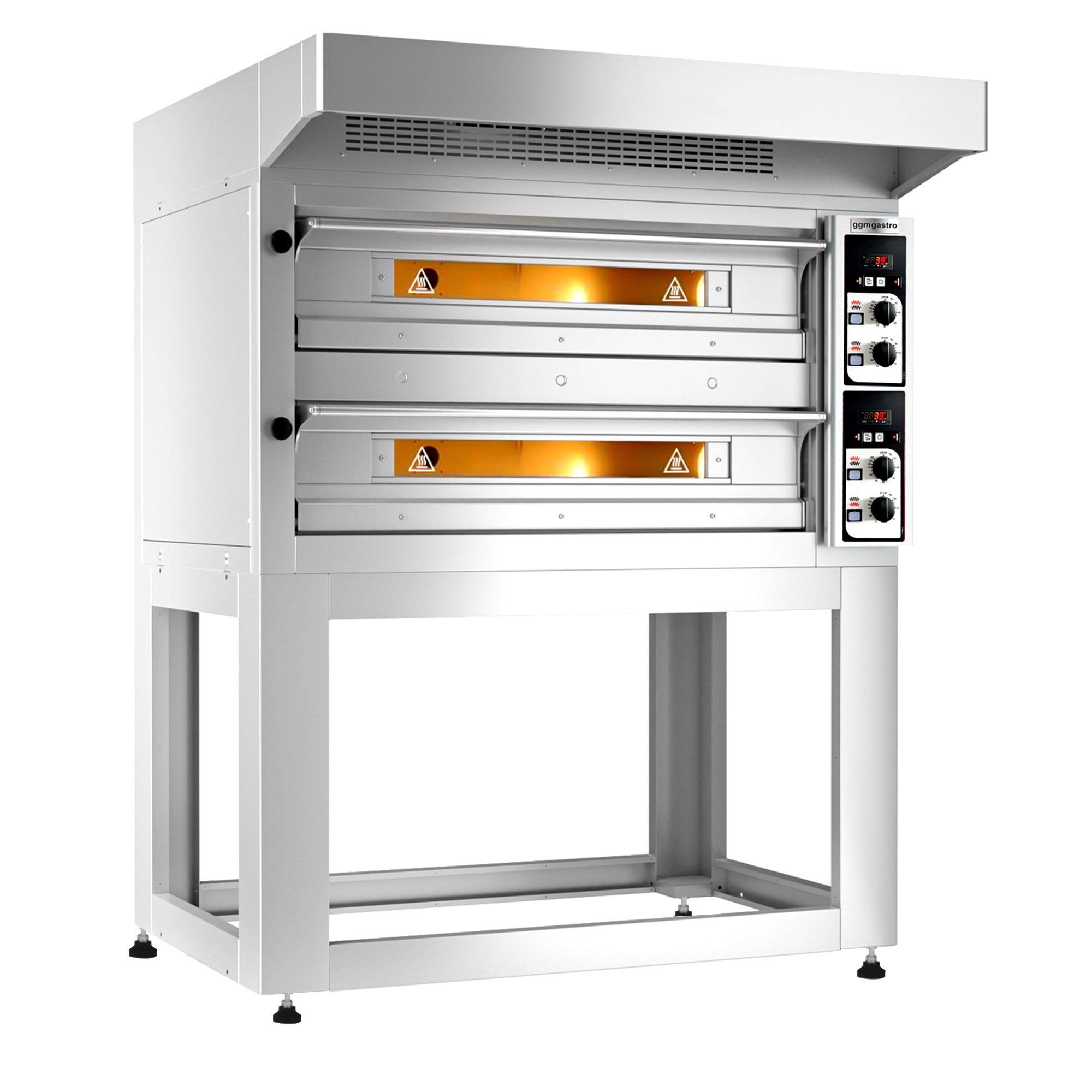 Pizza oven - 9 + 9x 33 cm - including hood and base