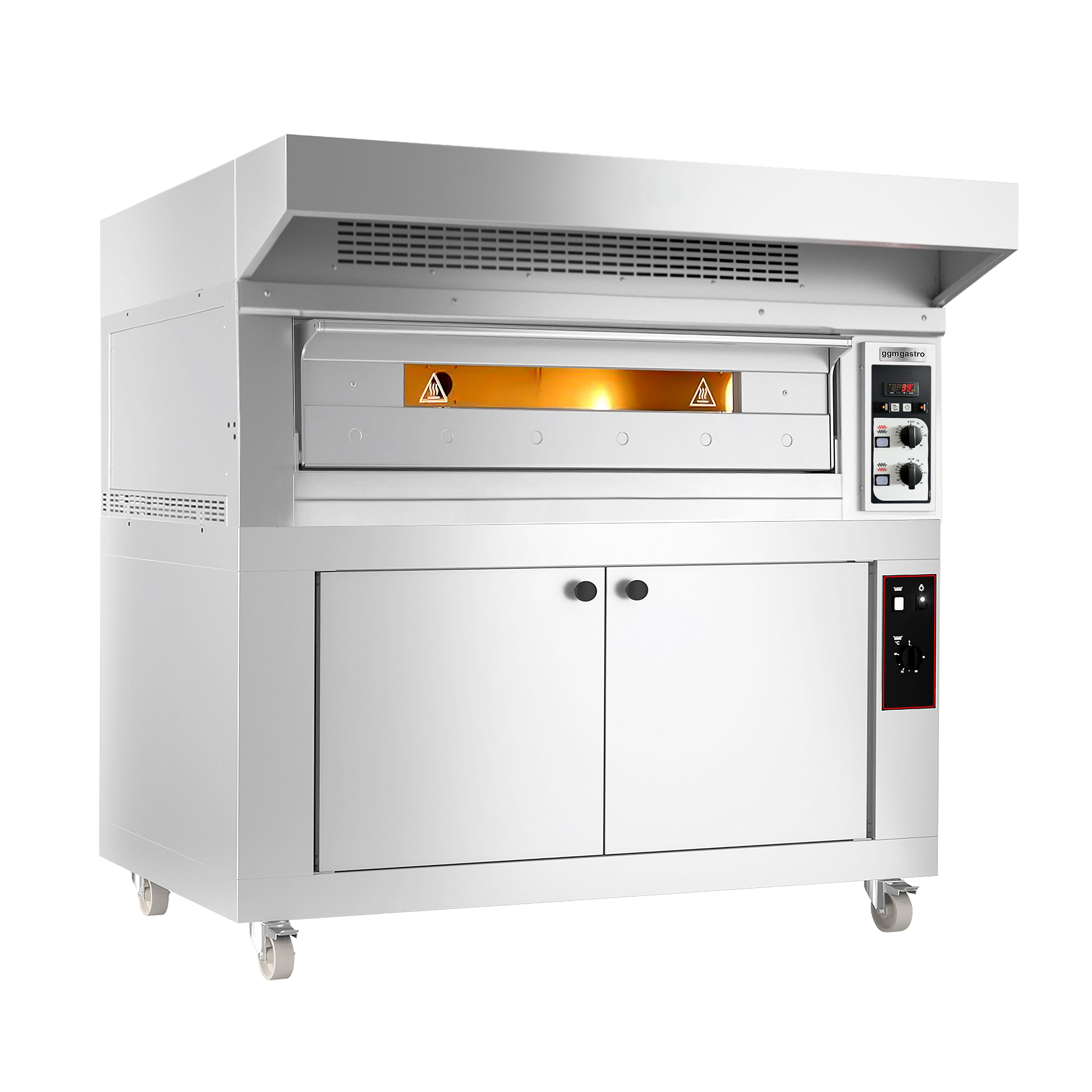 Pizza oven - 9x 33 cm - including hood and fermentation cabinet