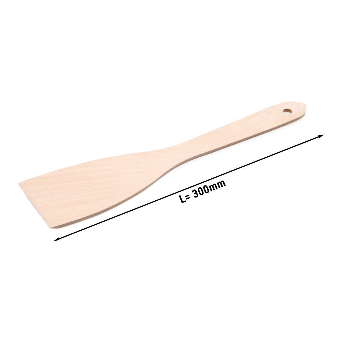 Дървена лопатка за тиган - затворена - дължина: 30 cm