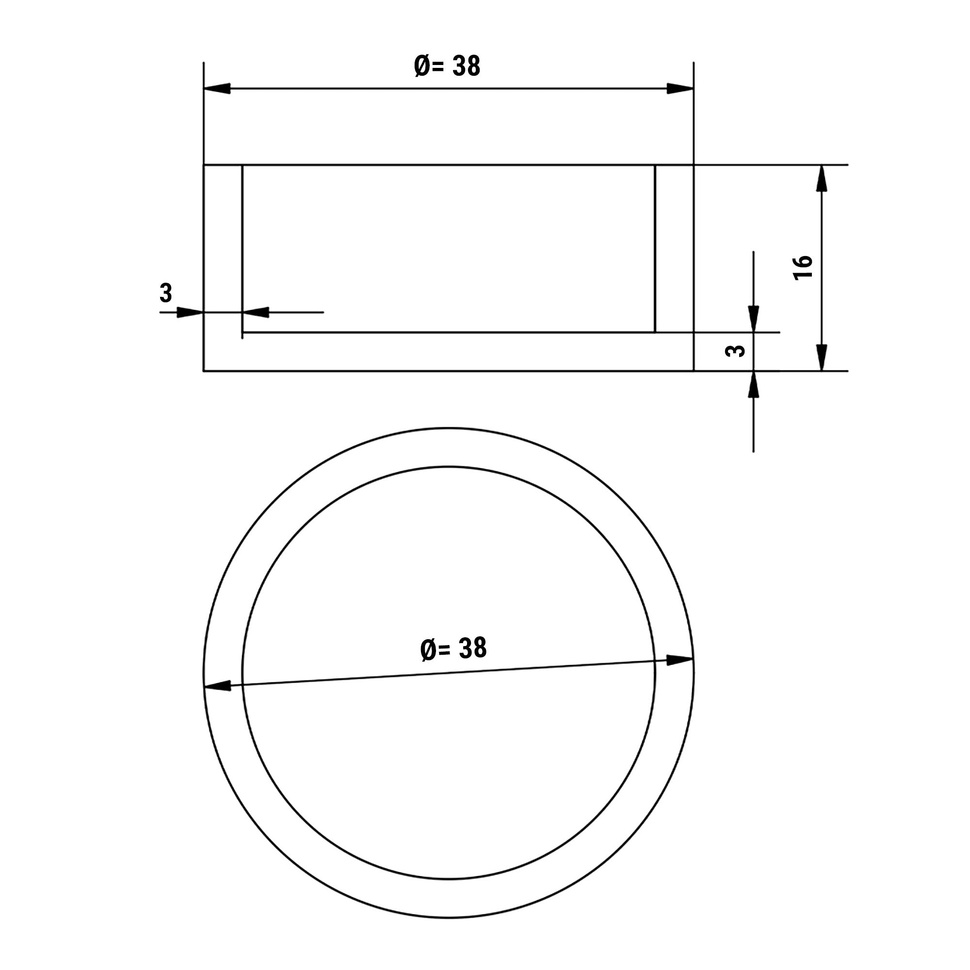 Cupcake Machine Plate - Shape: Round - Ø 37mm / Height: 16mm