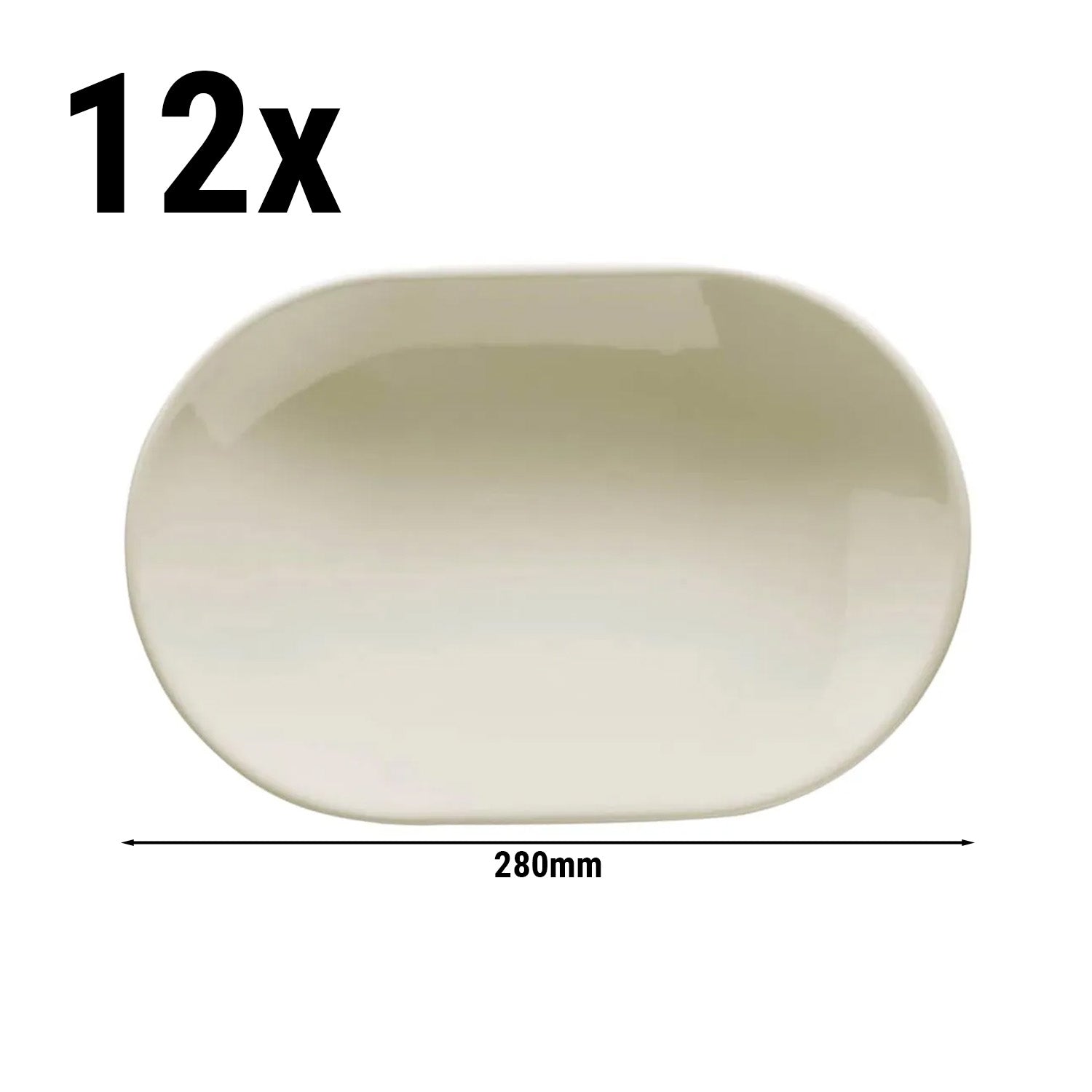 (12 pieces) TEOS - plate/ plate oval - 28 cm