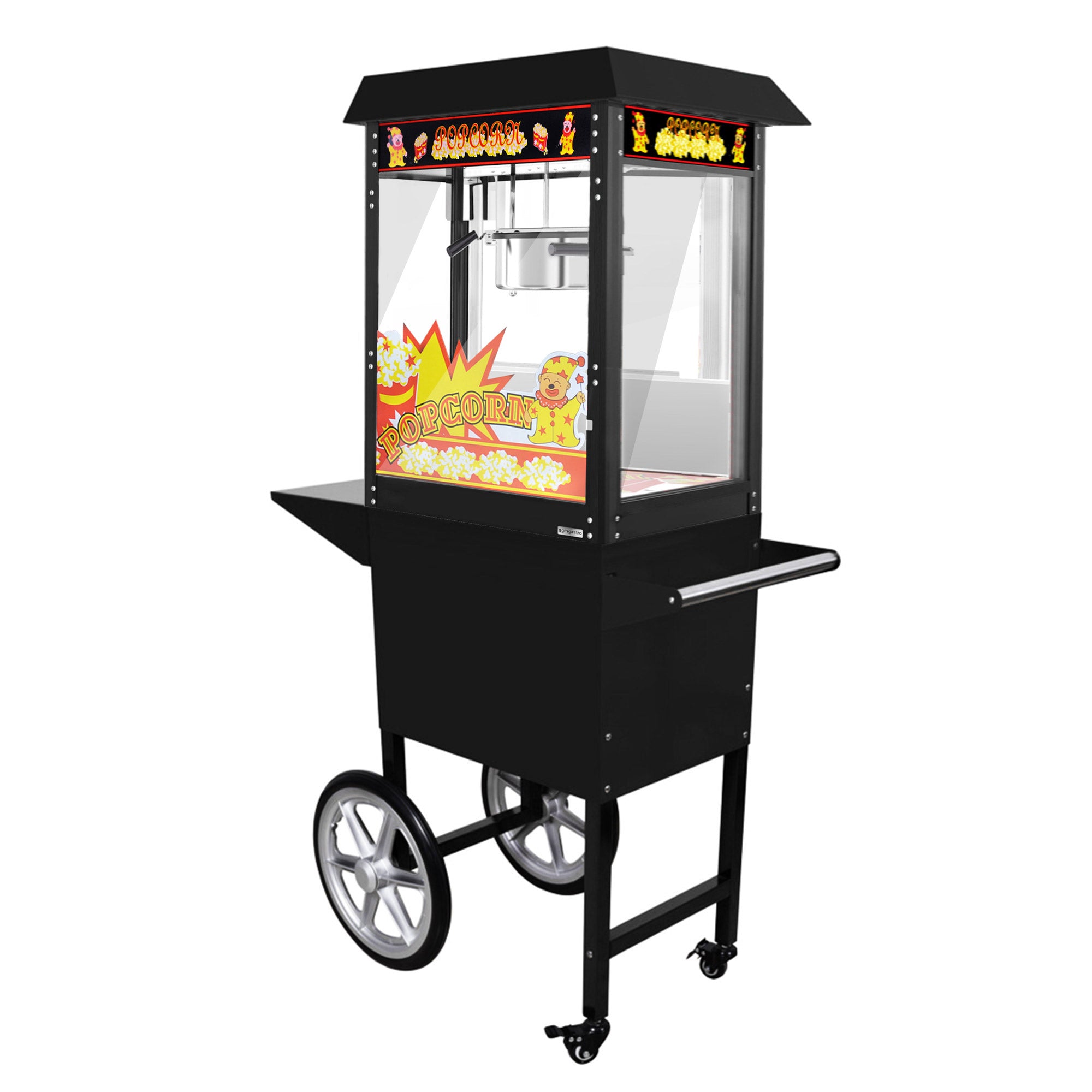 Popcorn machine including cart - 5 kg / h - with 1 kettle