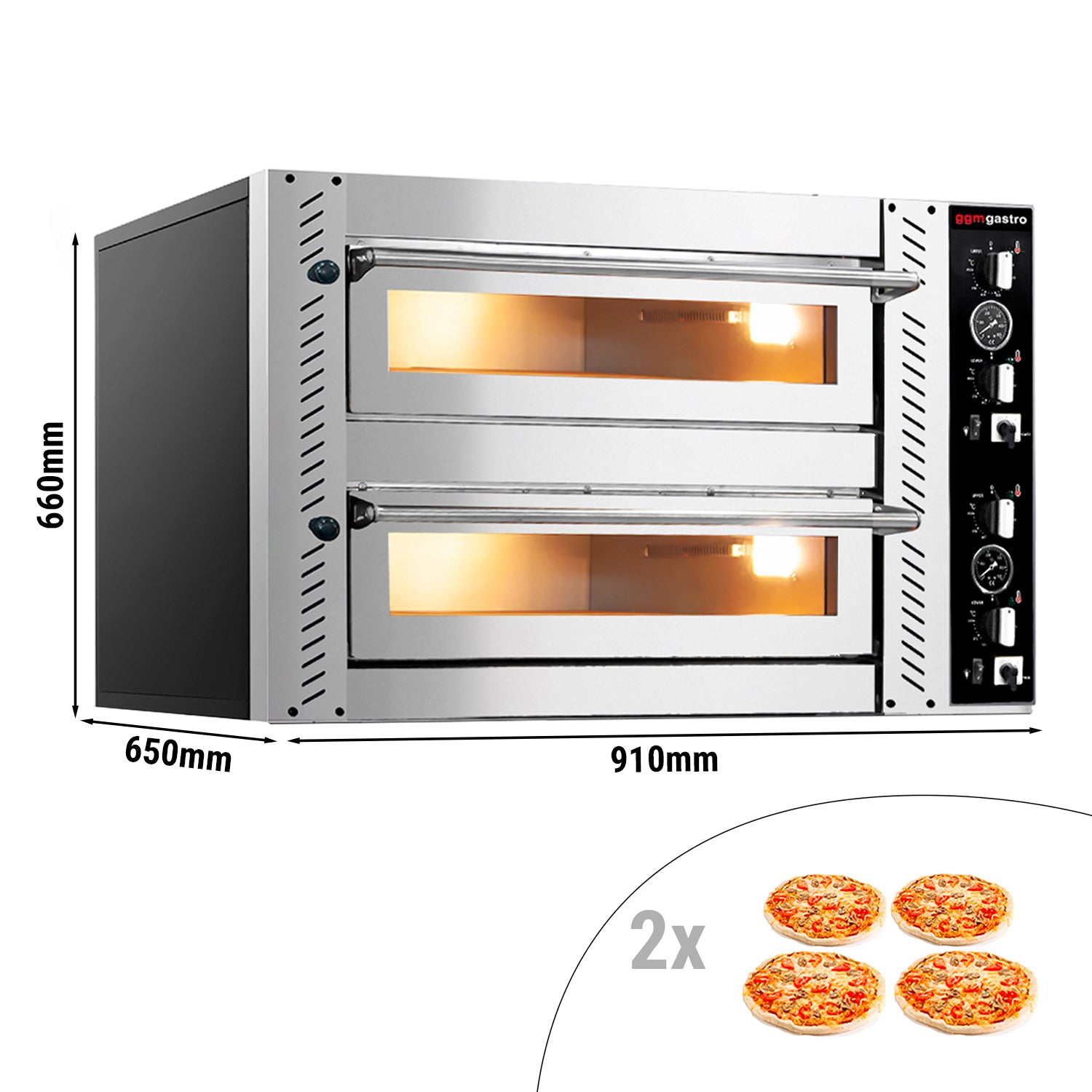 Pizza oven 4+4x 25 cm