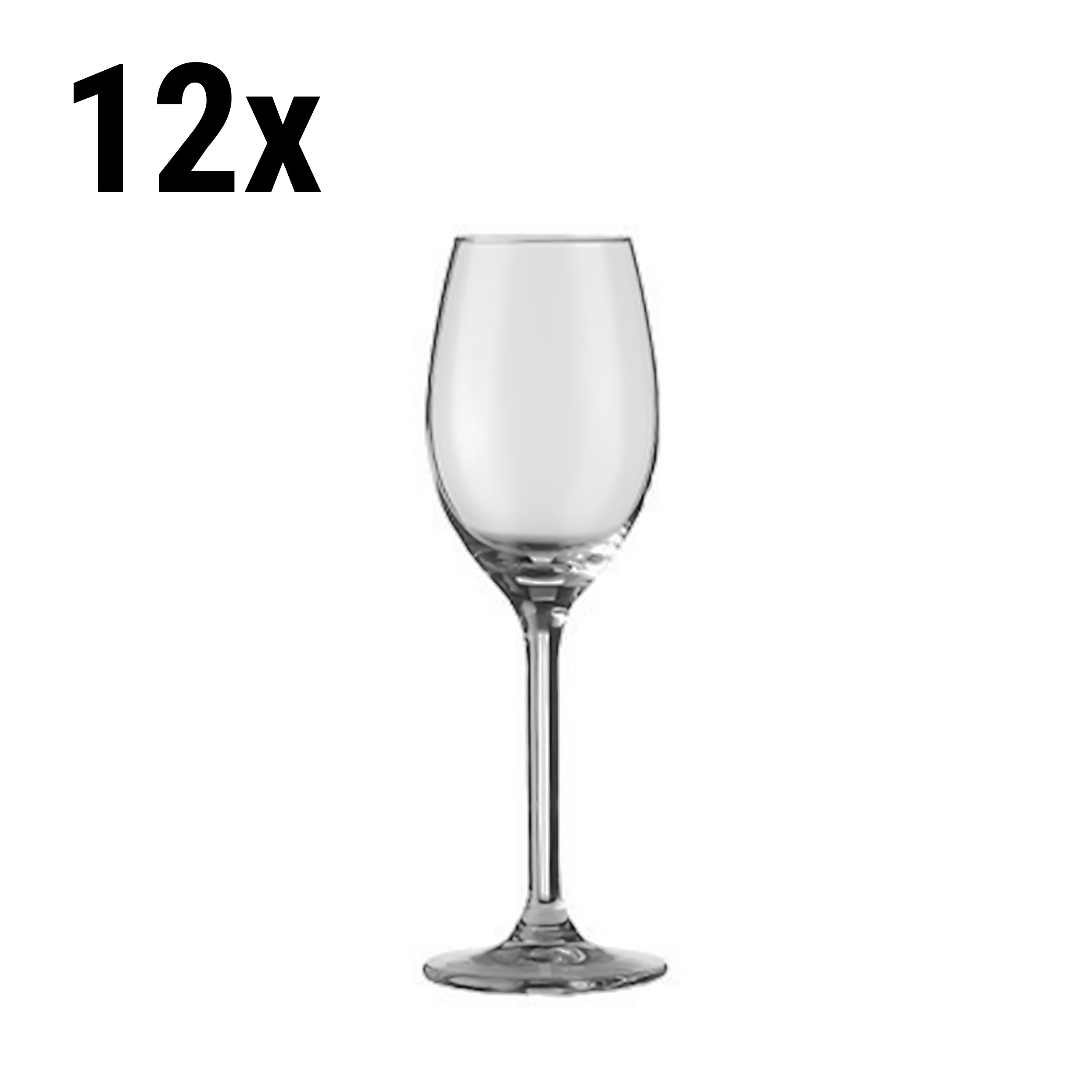 (12 pieces) Port/sherry glass - VENICE - 140 ml - Transparent