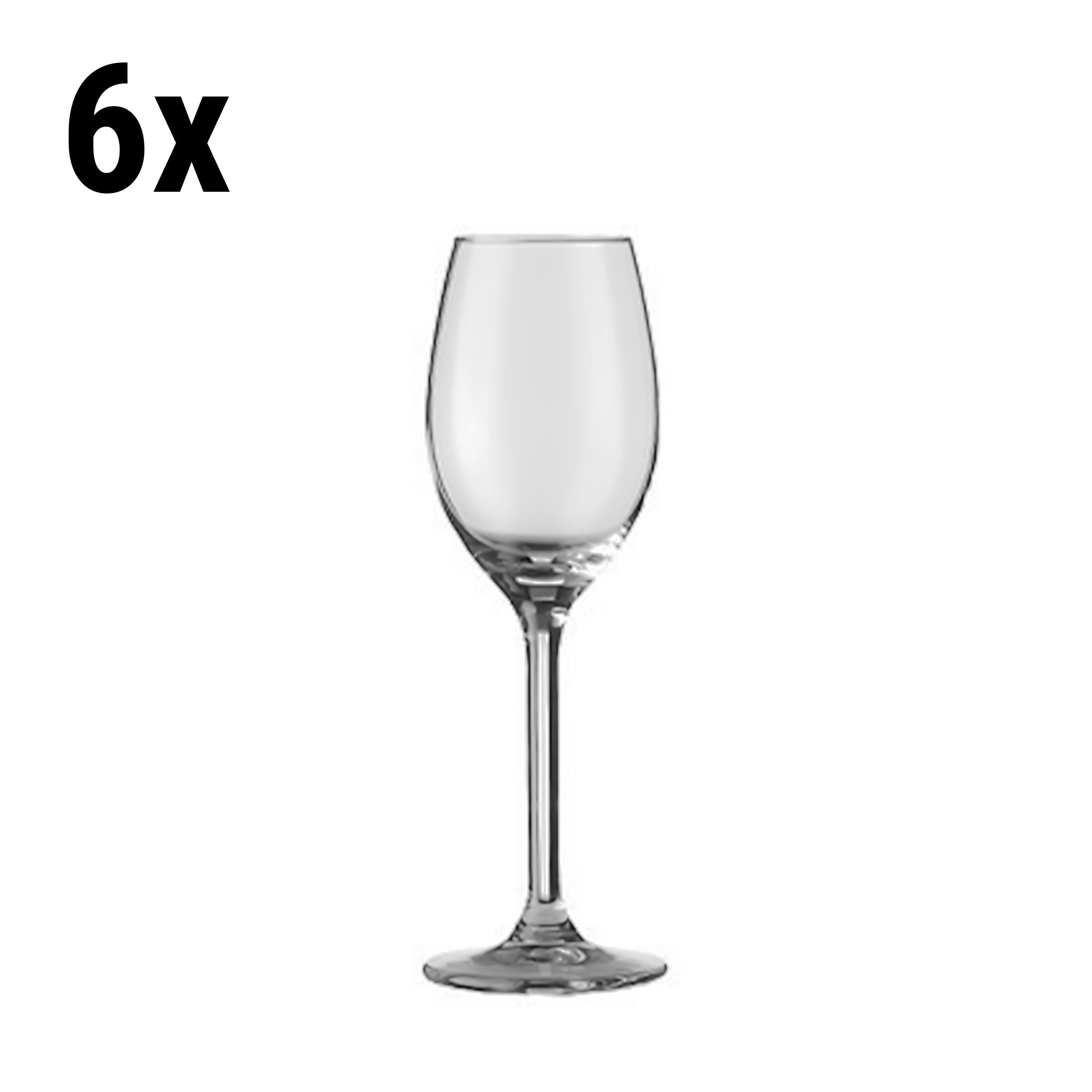 (6 pieces) Port/Sherry glass - VENICE - 140 ml - Transparent