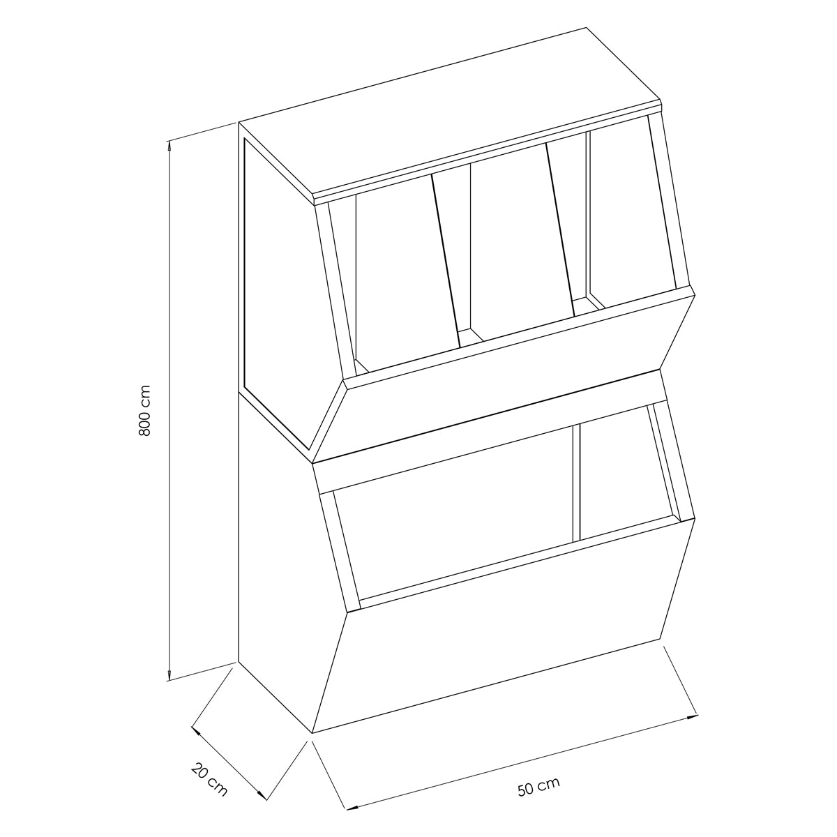 Shelf for hygiene items - with 4 compartments