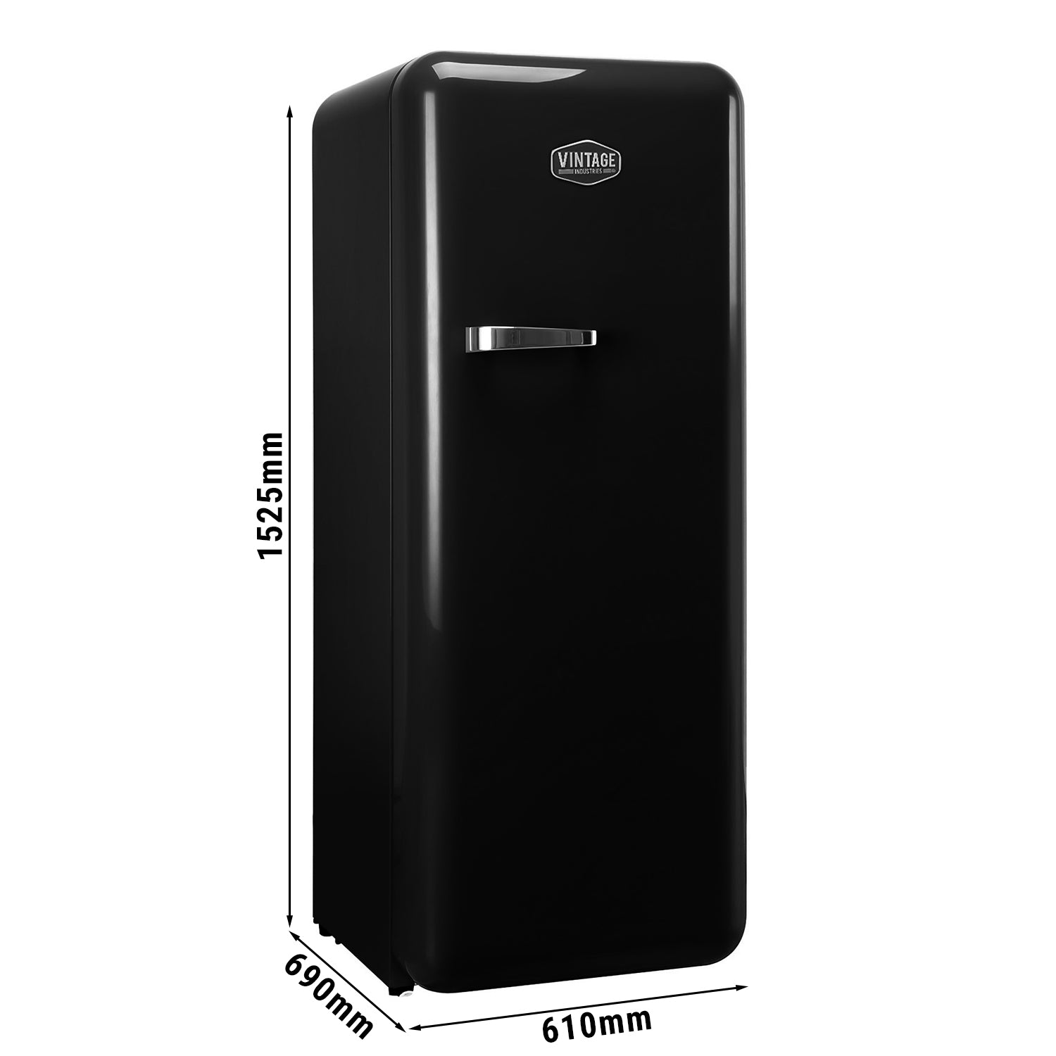 Retro refrigerator - black