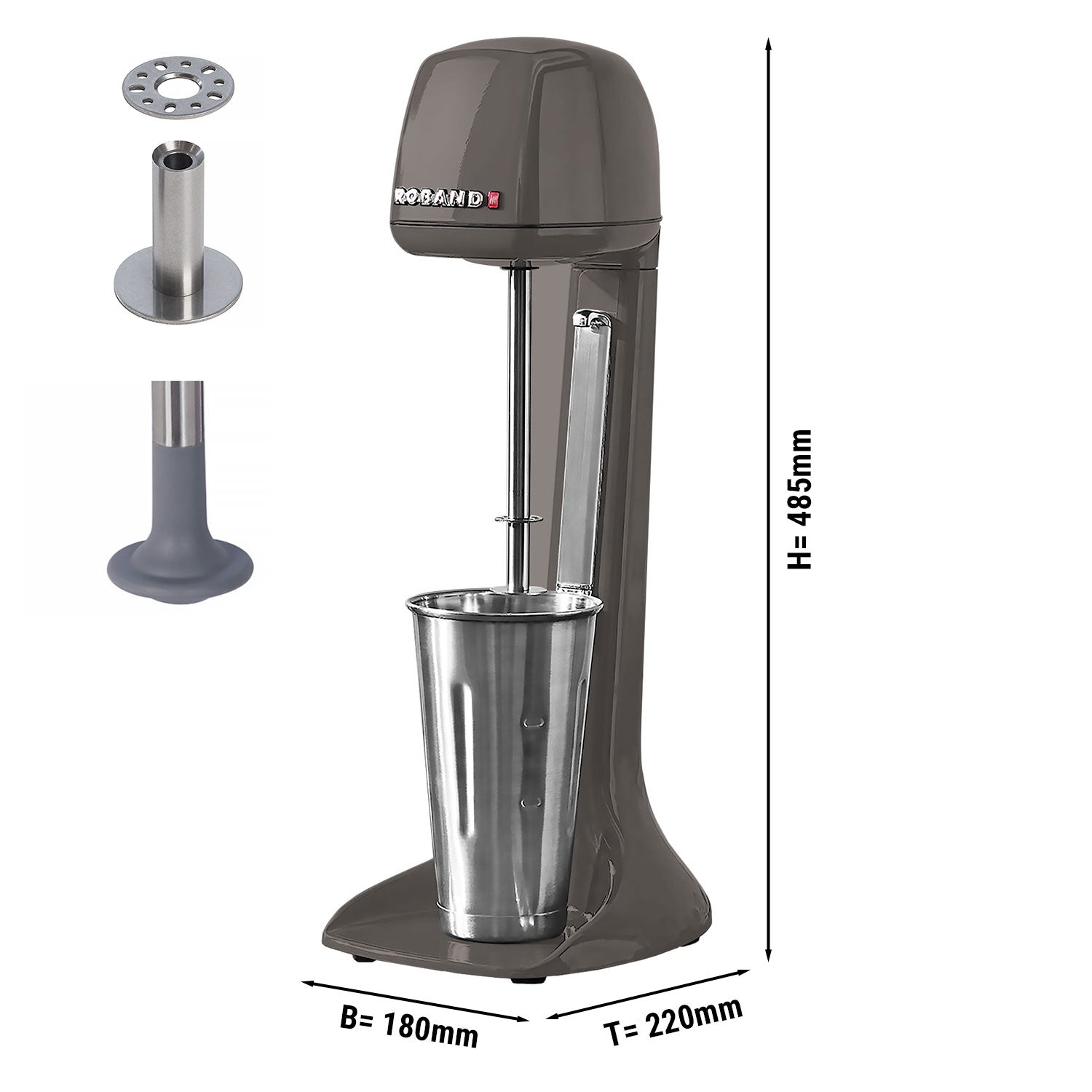 Миксер за млечни шейкове и напитки ROBAND (ново поколение) - металик