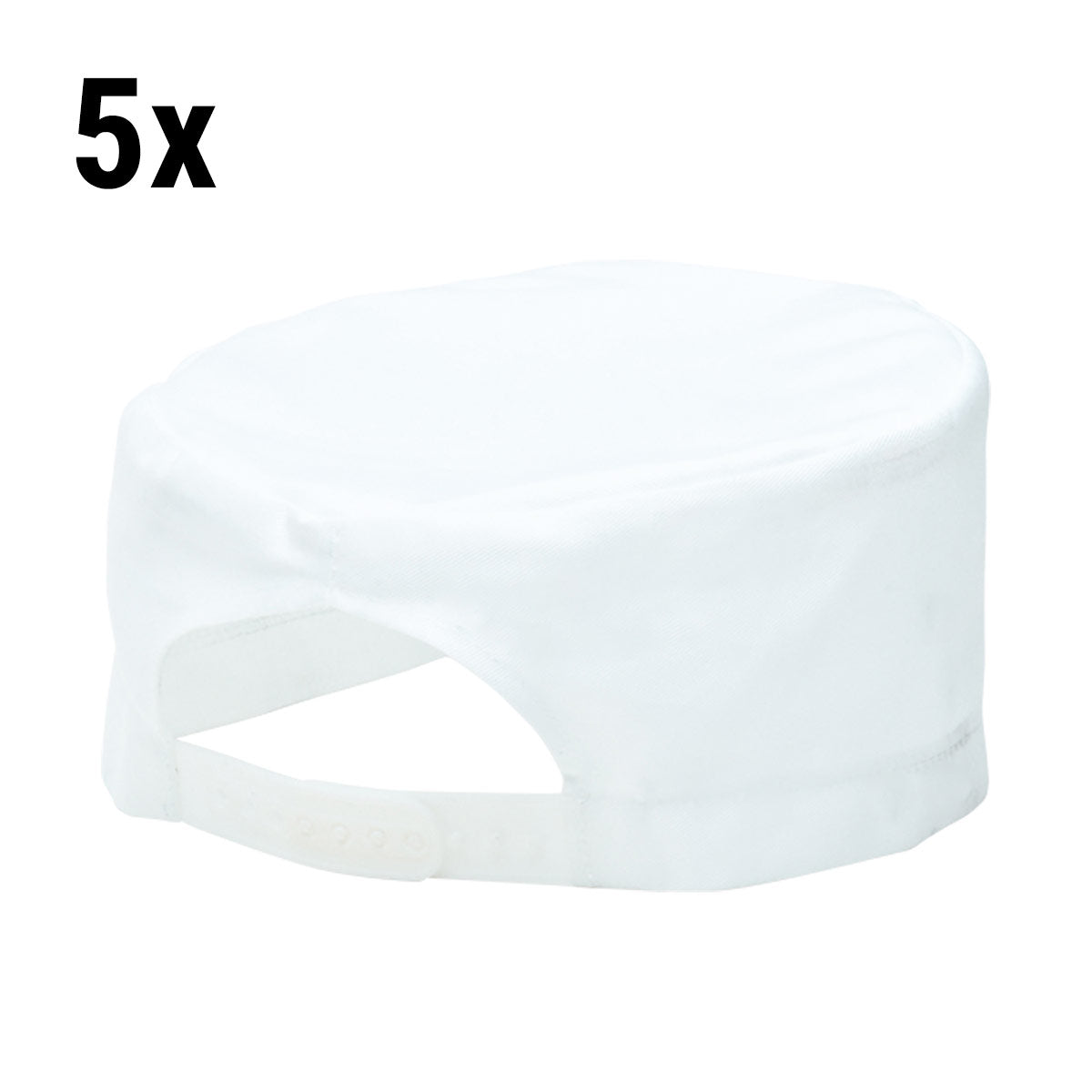 (5 pieces) Cooking hat - white