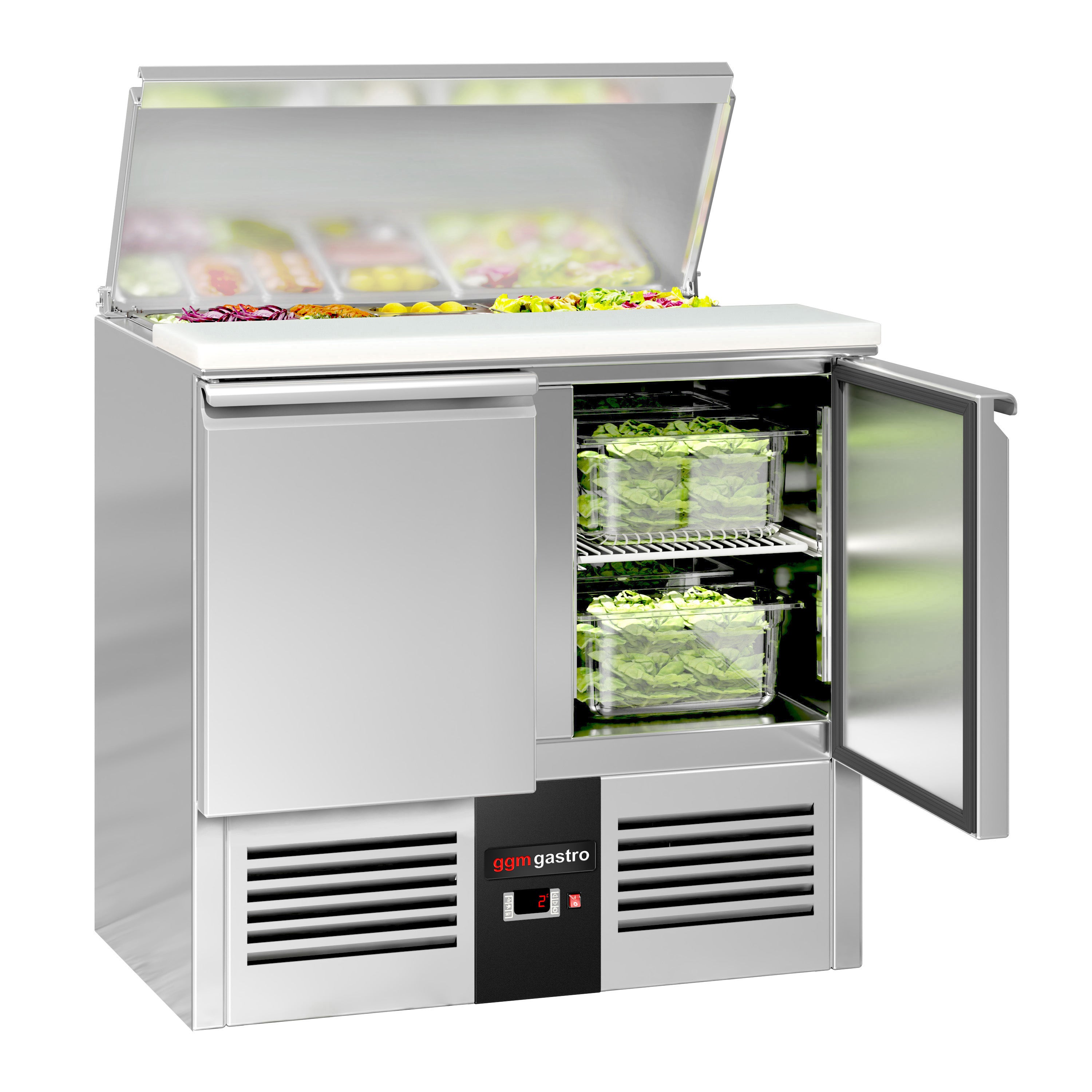 Salads / refrigerated table PREMIUM - 0.9 x 0.7 m - with 2 doors