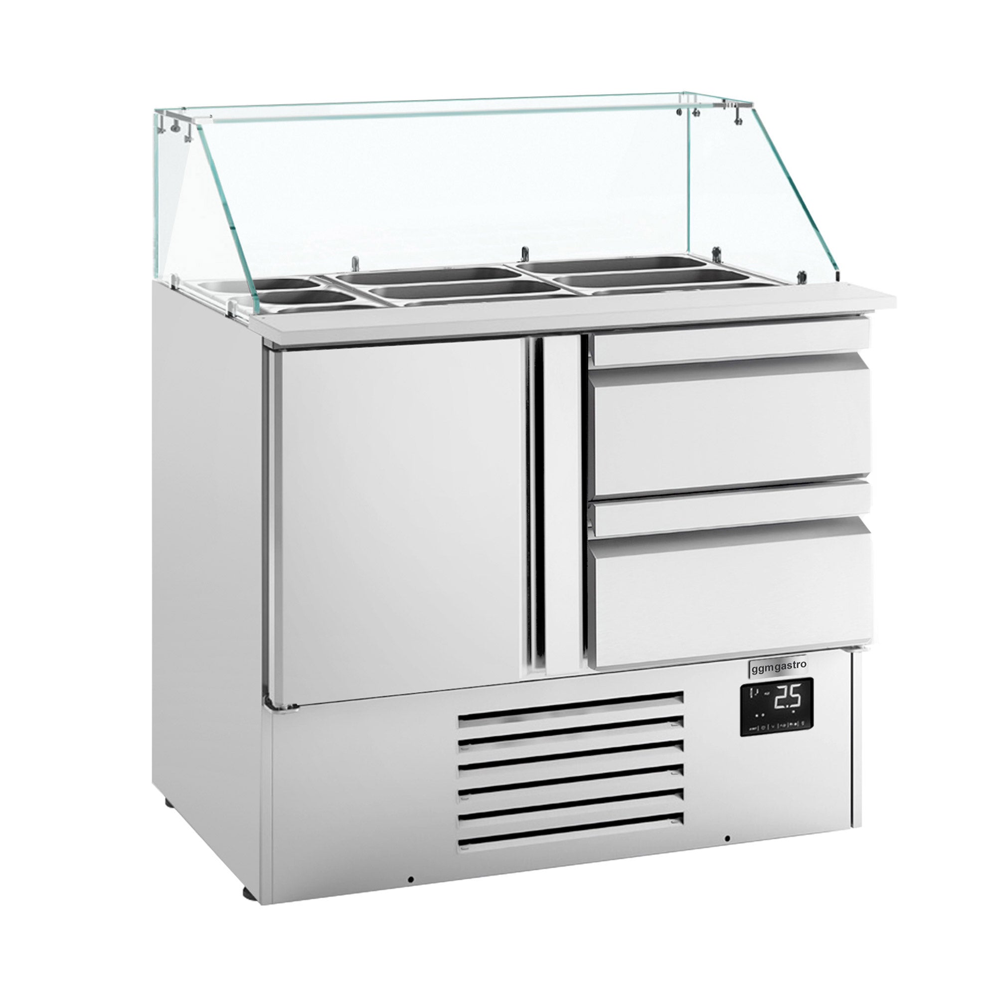 Salada (GN) - 0.97 x 0.7 m - with 1 door and 2 drawers 1/2 &amp; 1/3