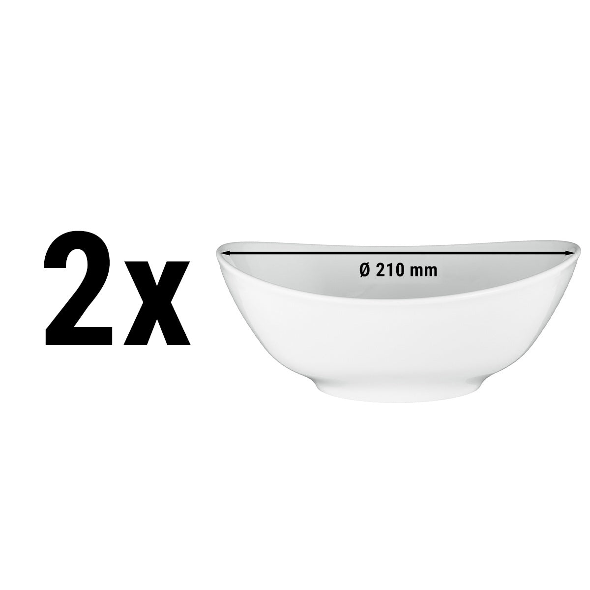 (2 pieces) Seltmann Weiden - Oval bowl - 21 cm