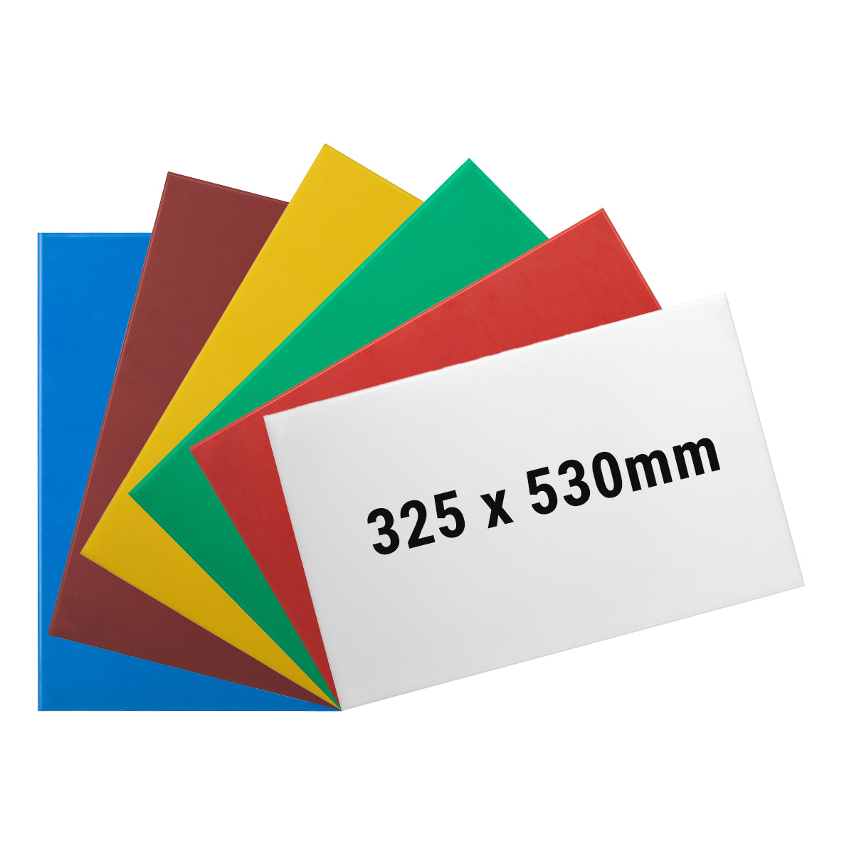 (6 броя) Комплект дъски за рязане - 32,5 x 53 см - Дебелина 1 см - Многоцветни