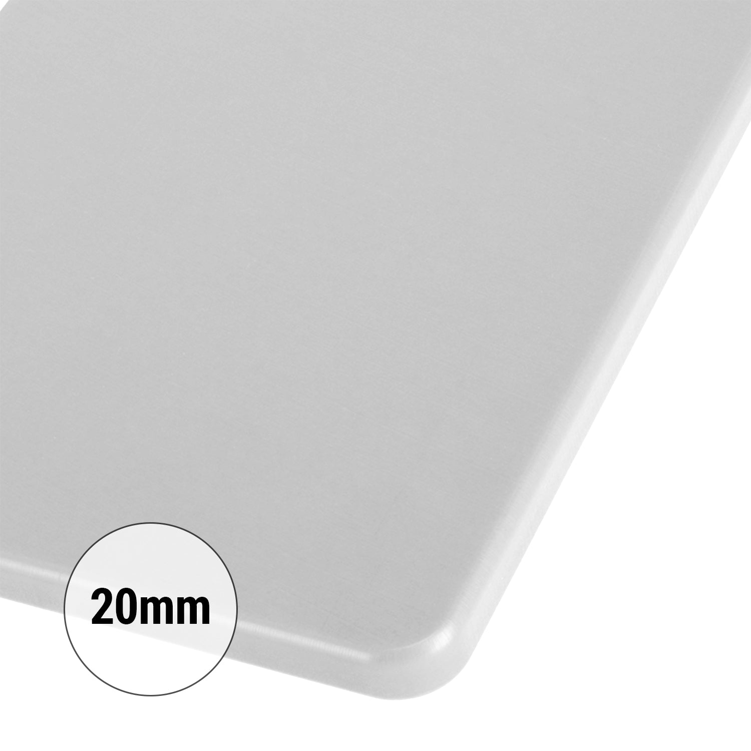 Cutting board - 25 x 40 cm - thickness 2 cm - white