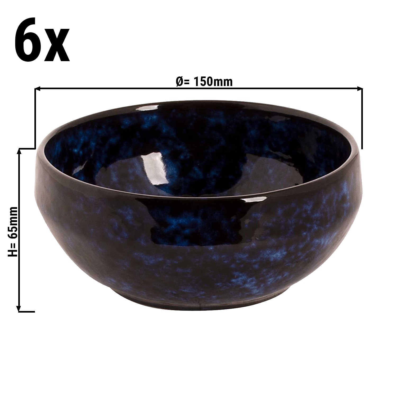 (6 pieces) BAMA BLUE - Bowl - Ø 15 cm - Blue