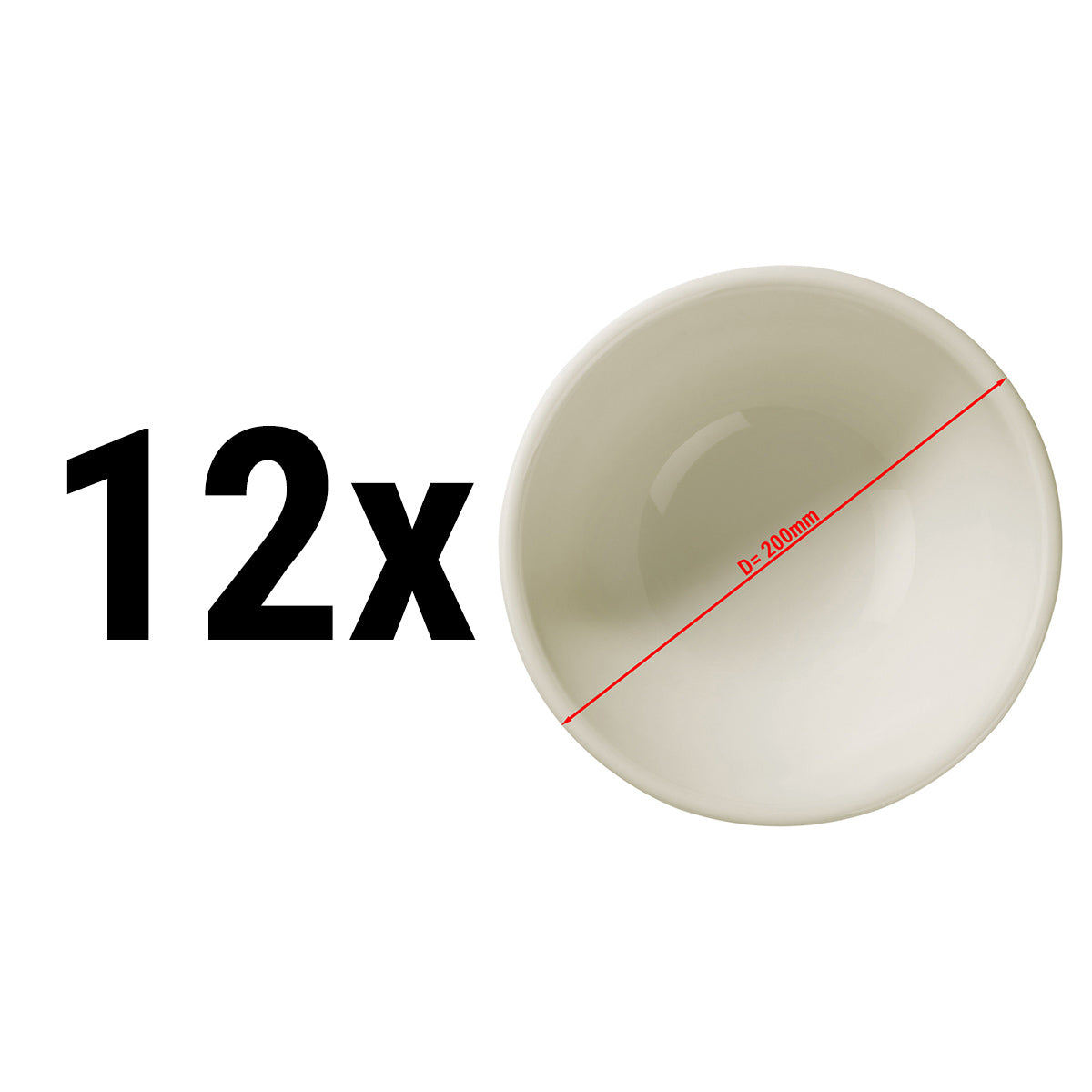 (12 pieces) TEOS - soup bowl / plate - Ø 20 cm