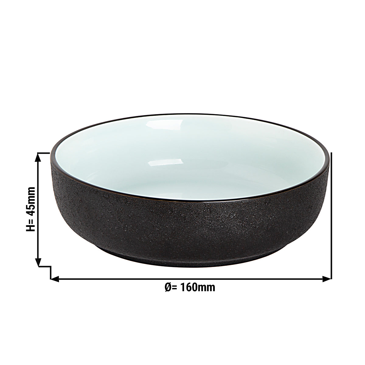 (12 pieces) Maastricht Cosmic Bowl - 55 cl - Ø 16 cm - White / Black