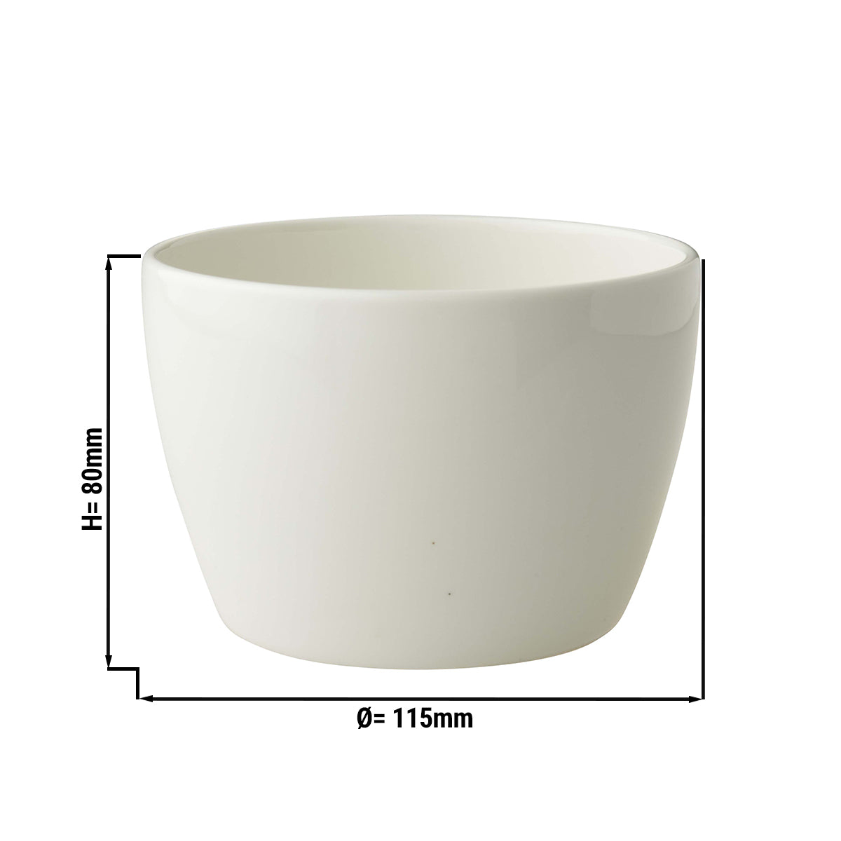 (12 pcs.) Maastricht glass - 45 cl - Ø 11.5 cm - ivory