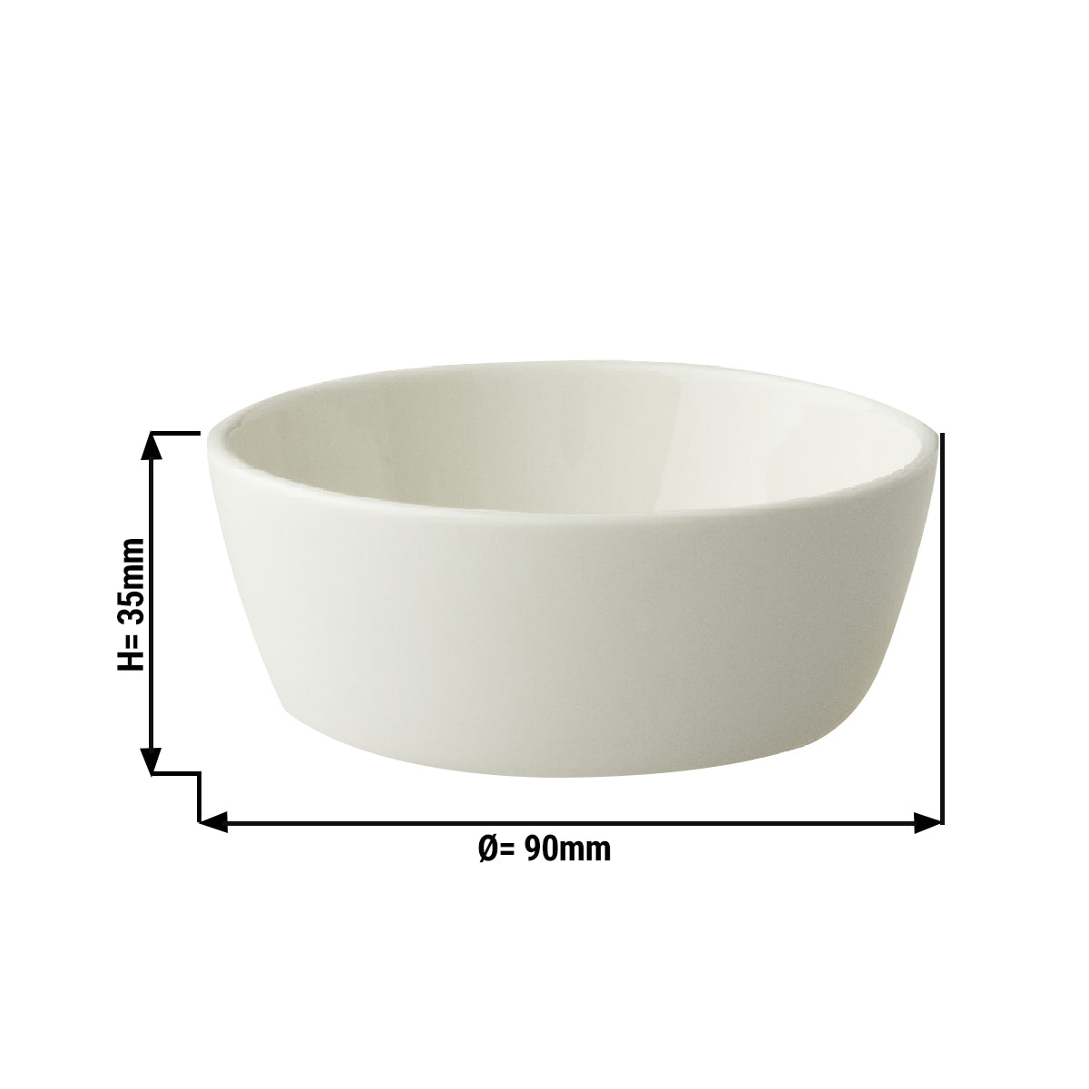 (12 pieces) Maastricht bowl - Ø 9 cm - ivory