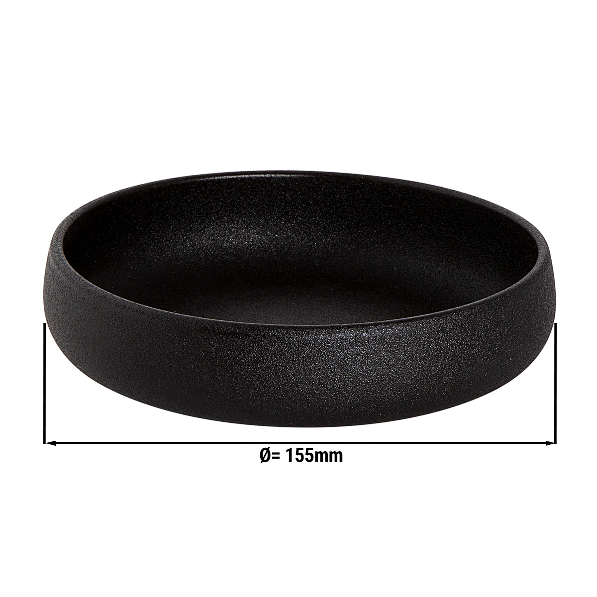 (12 pieces) Maastricht Bowl - Ø 15.5 cm - Black