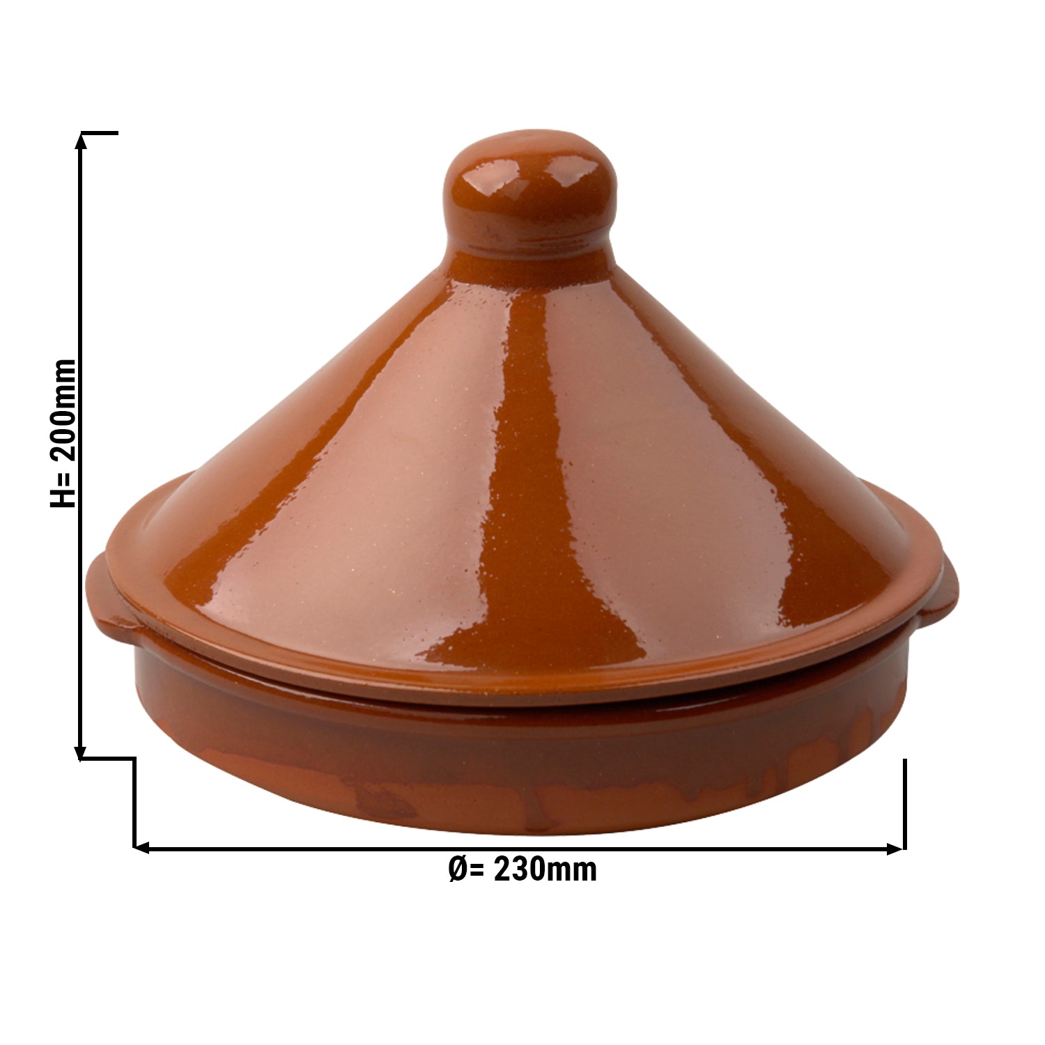 (1 piece) CLASSICO - Tapas bowl with lid - Ø 23 cm - brown