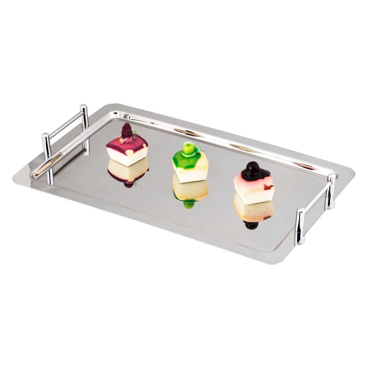 Stainless steel serving tray - 32.5 x 53 cm - polished