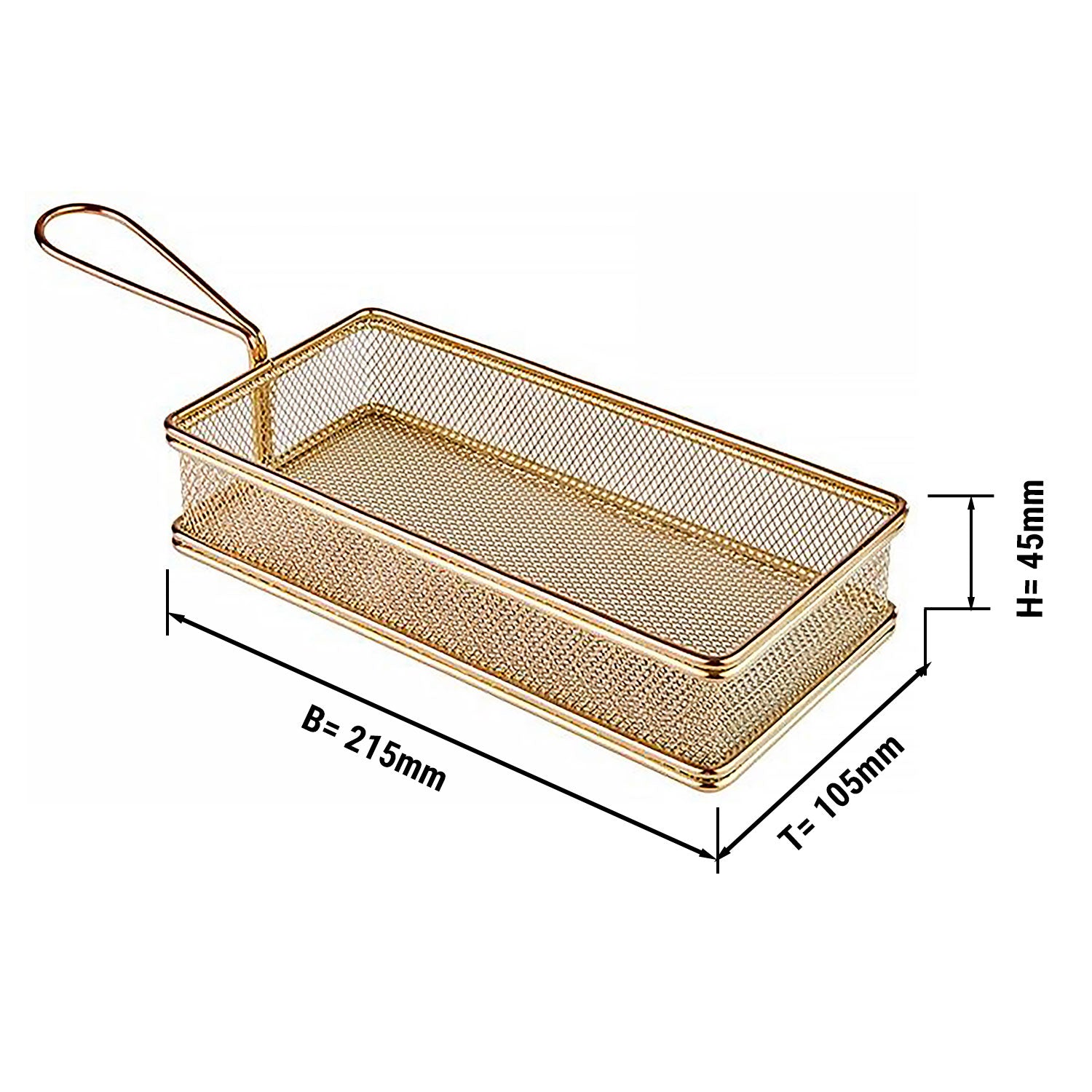 Кошница за пържене за сервиране GOLD