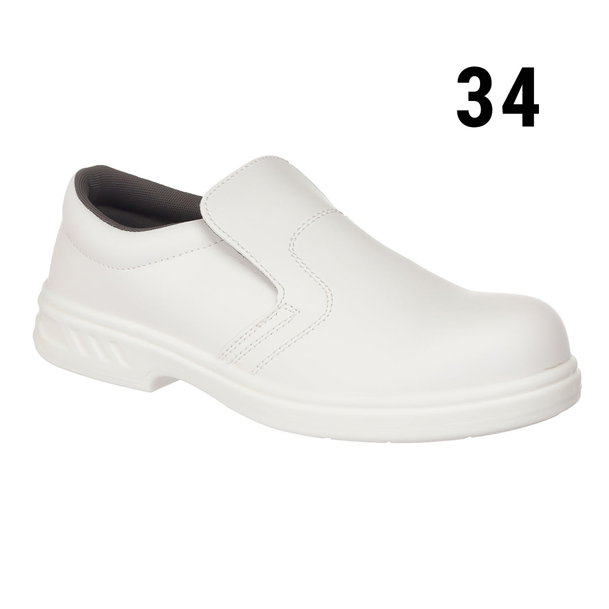 Steelite Safety Slippers - White - Size: 34