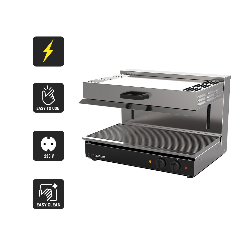 Salamander SPECIAL - with height-adjustable heating element - 0.65 m - Grilling oven - Toaster