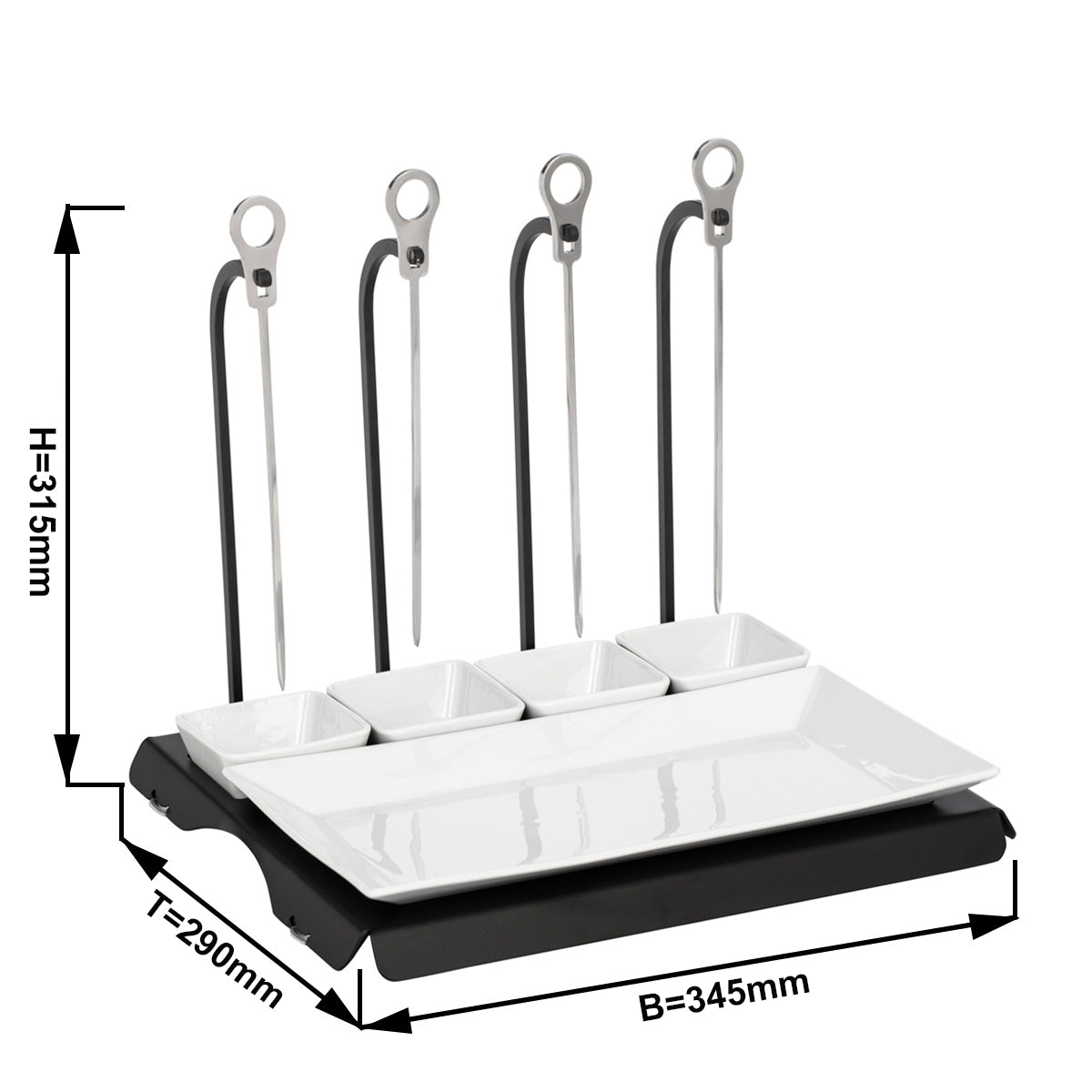 Hanger for skewers - incl. 4 skewers