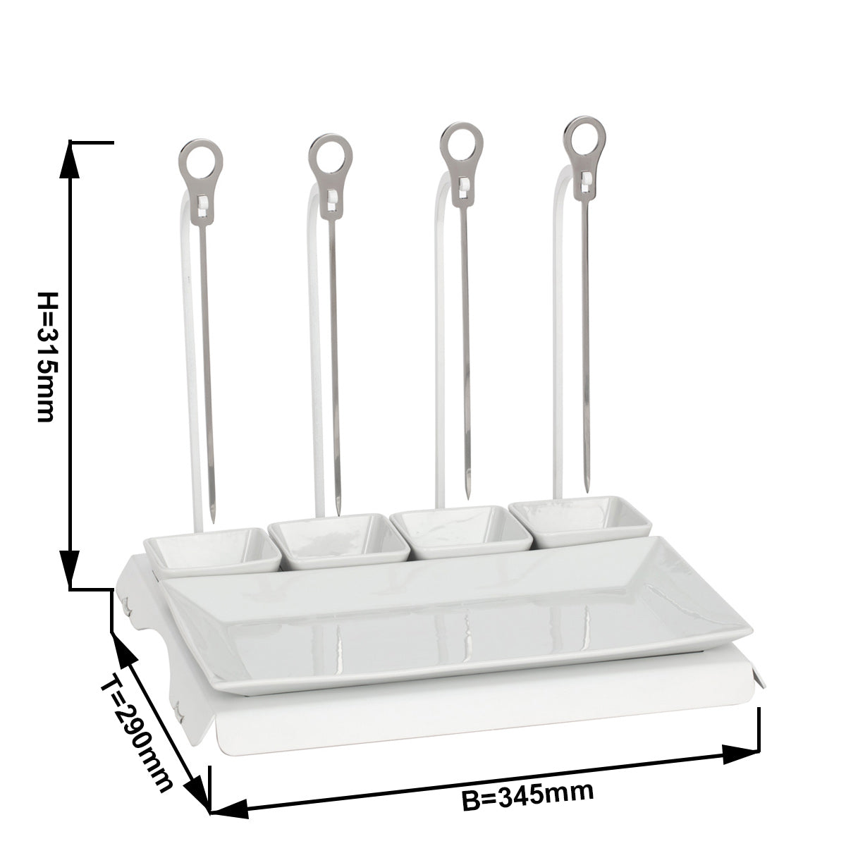 Hanger for skewers - incl. 4 skewers