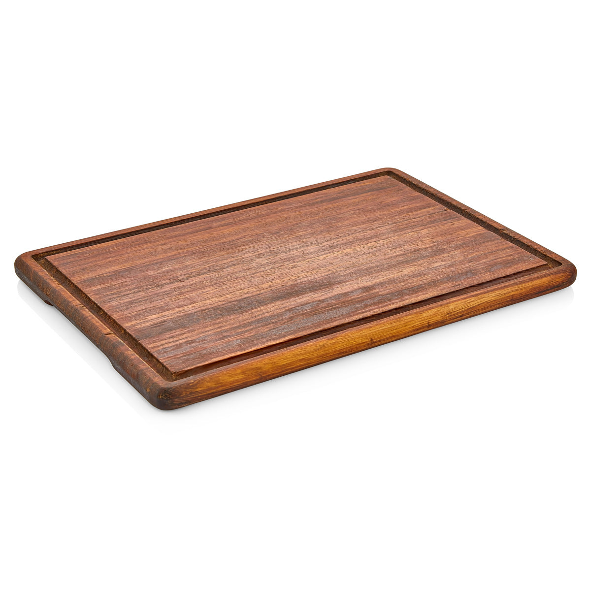 (6 pieces) Iroko steak plate - 40 x 25 cm