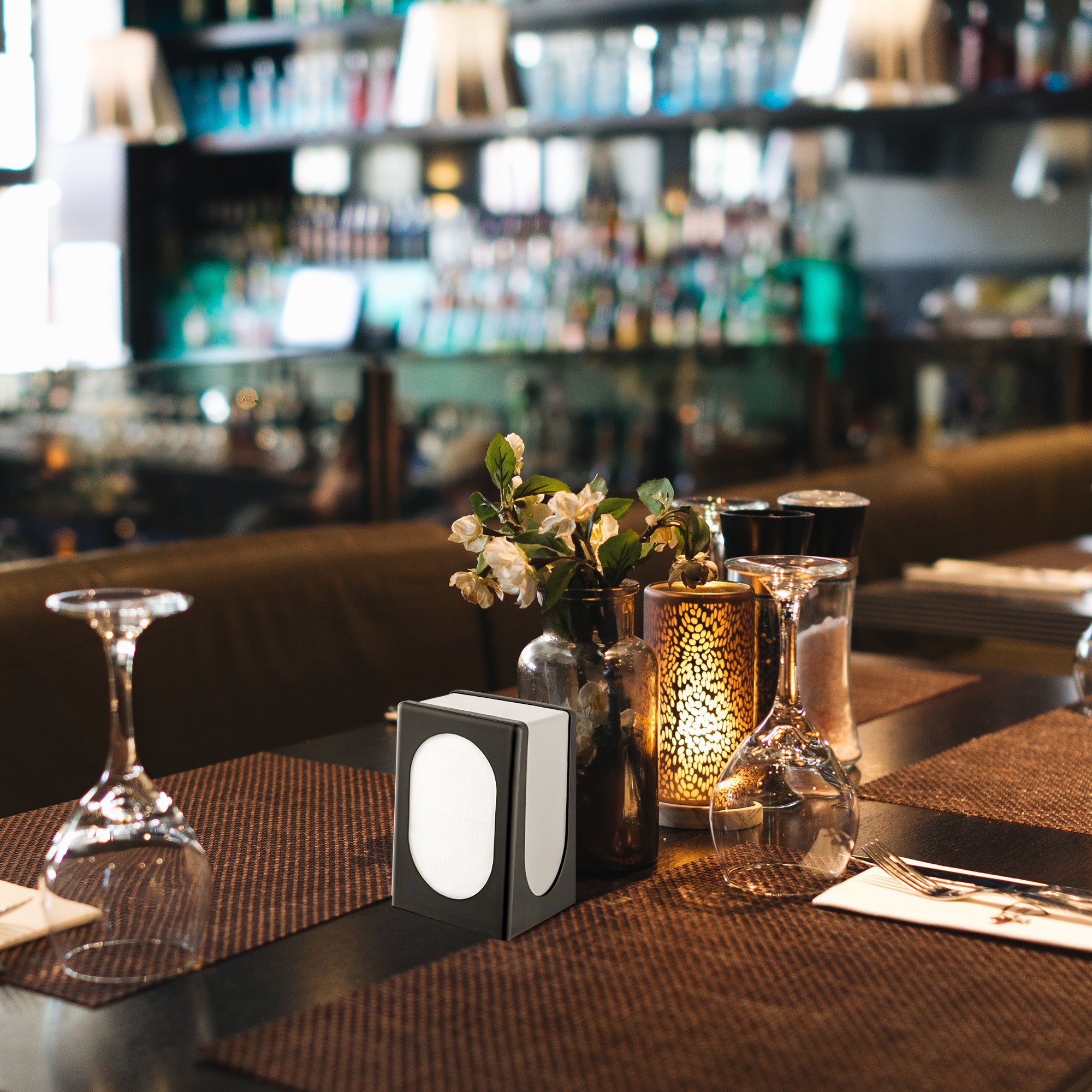 Napkin dispenser - black/grey